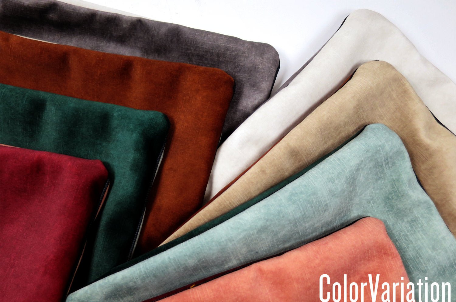 The CASAMANCE カサマンス ニット・ベルベット ツートンクッションカバー (チョコレート&ベージュ) 45×45cm - HOUSE OF JAPAN Shop