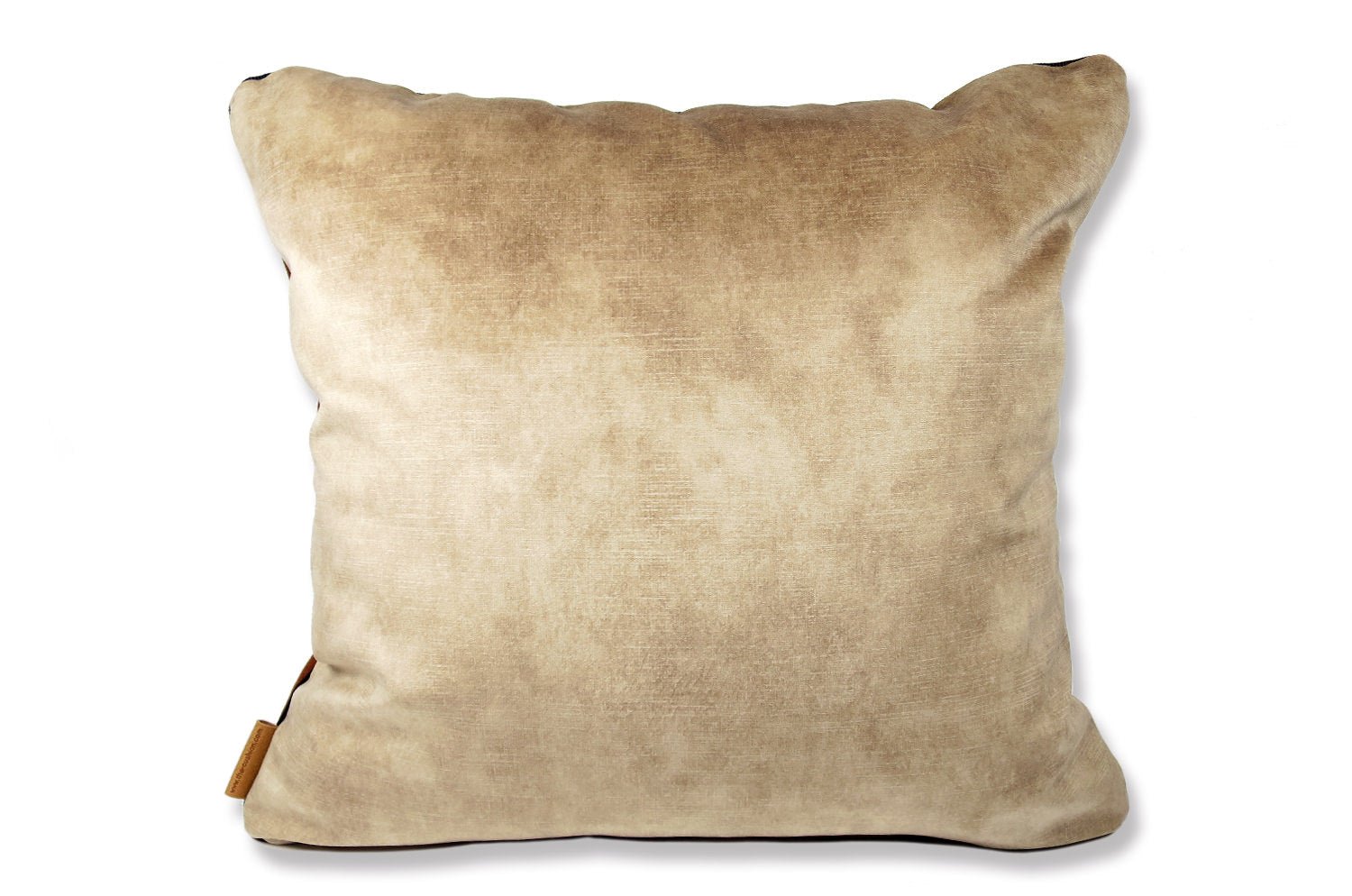 The CASAMANCE カサマンス ニット・ベルベット ツートンクッションカバー (チョコレート&ベージュ) 45×45cm - HOUSE OF JAPAN Shop