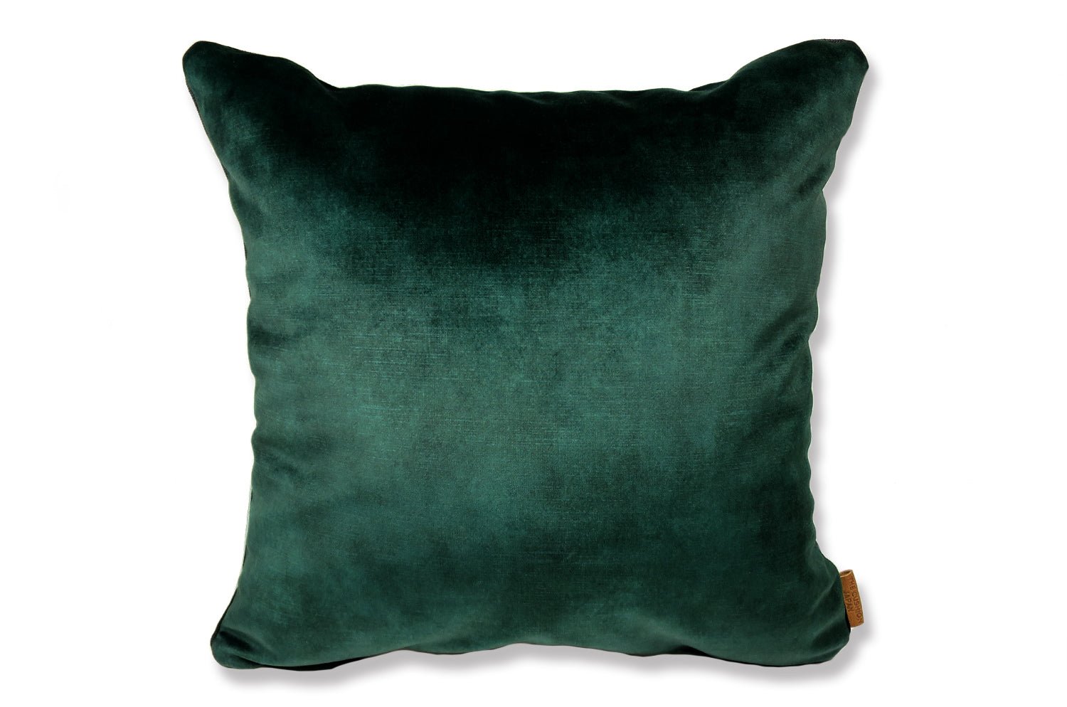 The CASAMANCE カサマンス ニット・ベルベット パイピング付クッションカバー (ファーグリーン) 45×45cm - HOUSE OF JAPAN Shop