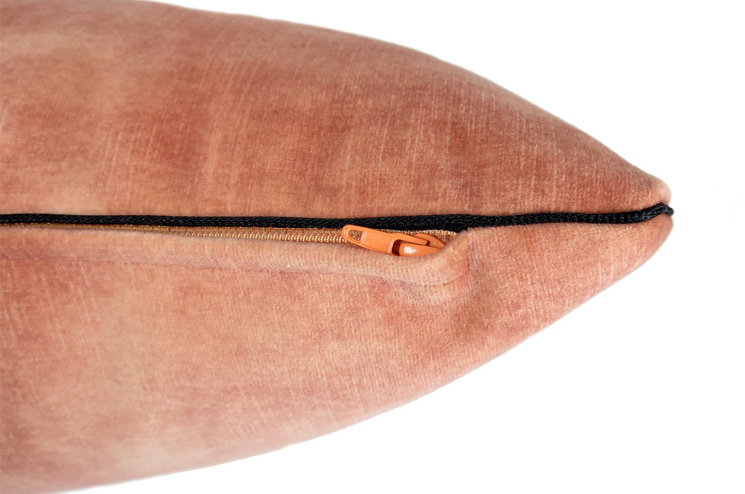 The CASAMANCE カサマンス ニット・ベルベットクッション (ピーチ) 50×30cm 中材付 - HOUSE OF JAPAN Shop