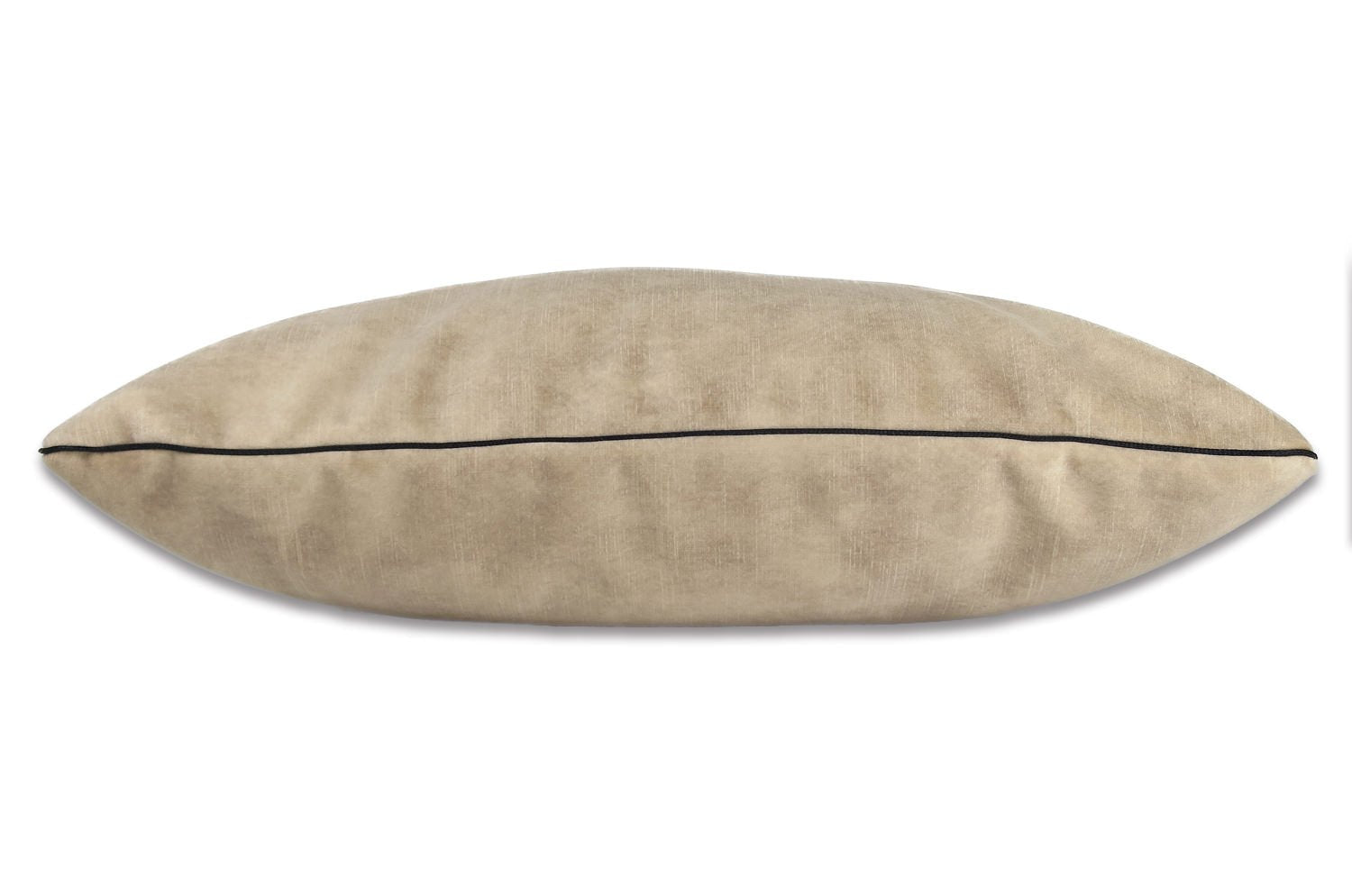 The CASAMANCE カサマンス ベルベット パイピングクッション (ベージュ) 50×30cm 中材付 - HOUSE OF JAPAN Shop