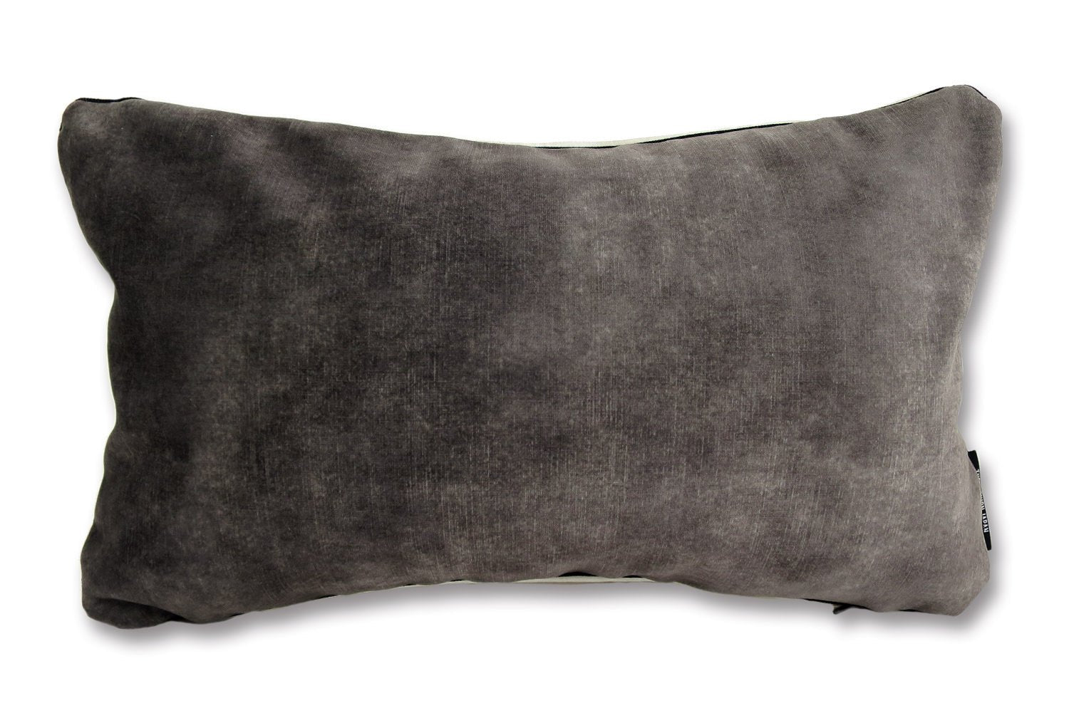 The CASAMANCE カサマンス ニット・ベルベット ツートンクッション (アッシュグレー&アイボリーホワイト) 50×30cm 中材付 - HOUSE OF JAPAN Shop