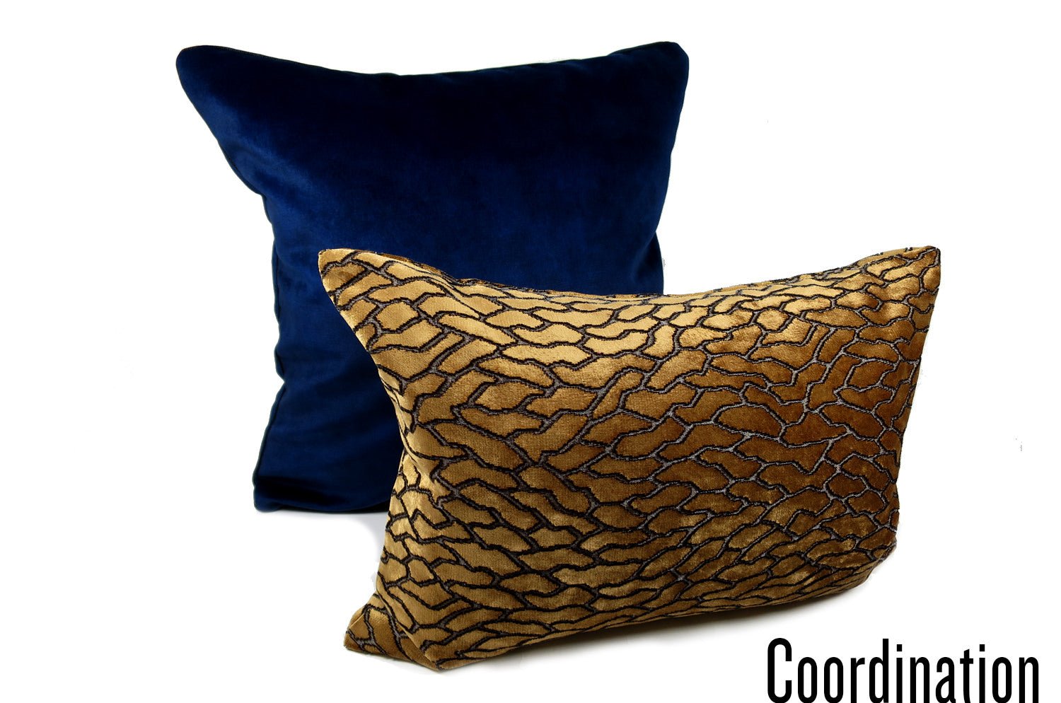 The CASAMANCE カサマンス ニット・ベルベット クッションカバー (ミッドナイトブルー) 50×50cm - HOUSE OF JAPAN Shop