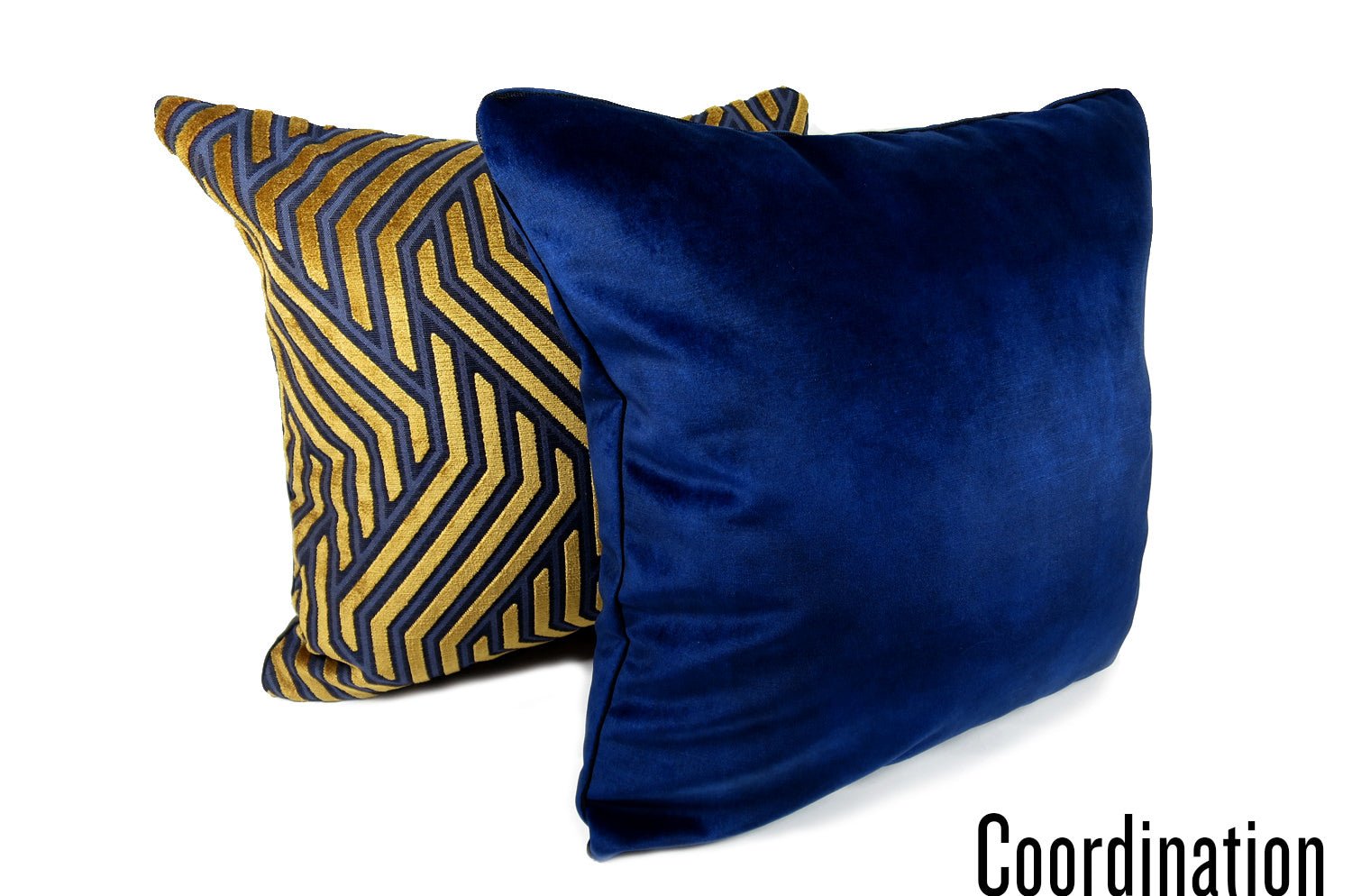 The CASAMANCE カサマンス ニット・ベルベット クッションカバー (ミッドナイトブルー) 50×50cm - HOUSE OF JAPAN Shop