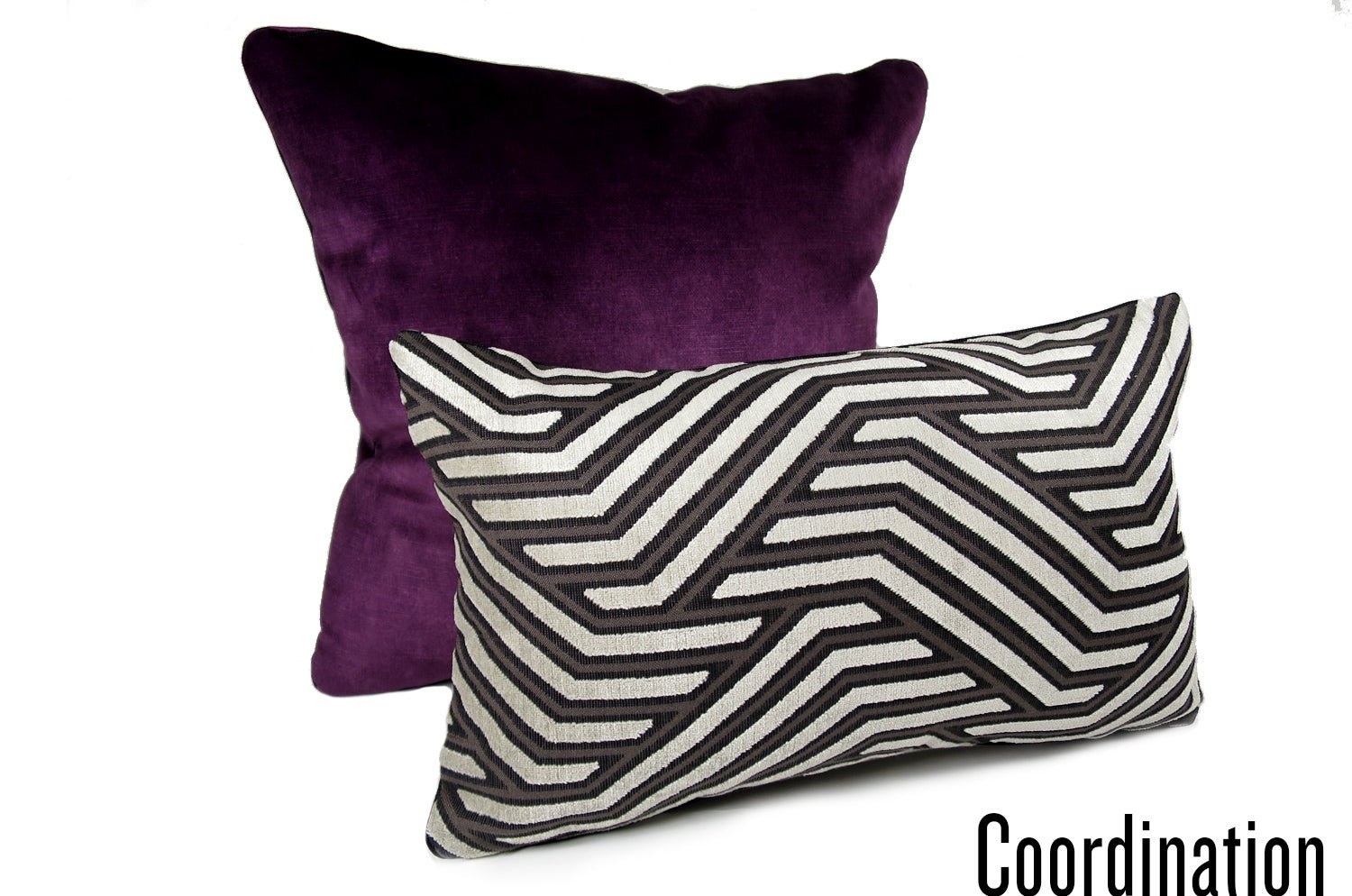 The CASAMANCE カサマンス ニット・ベルベット クッションカバー (バイオレット) 50×50cm - HOUSE OF JAPAN Shop