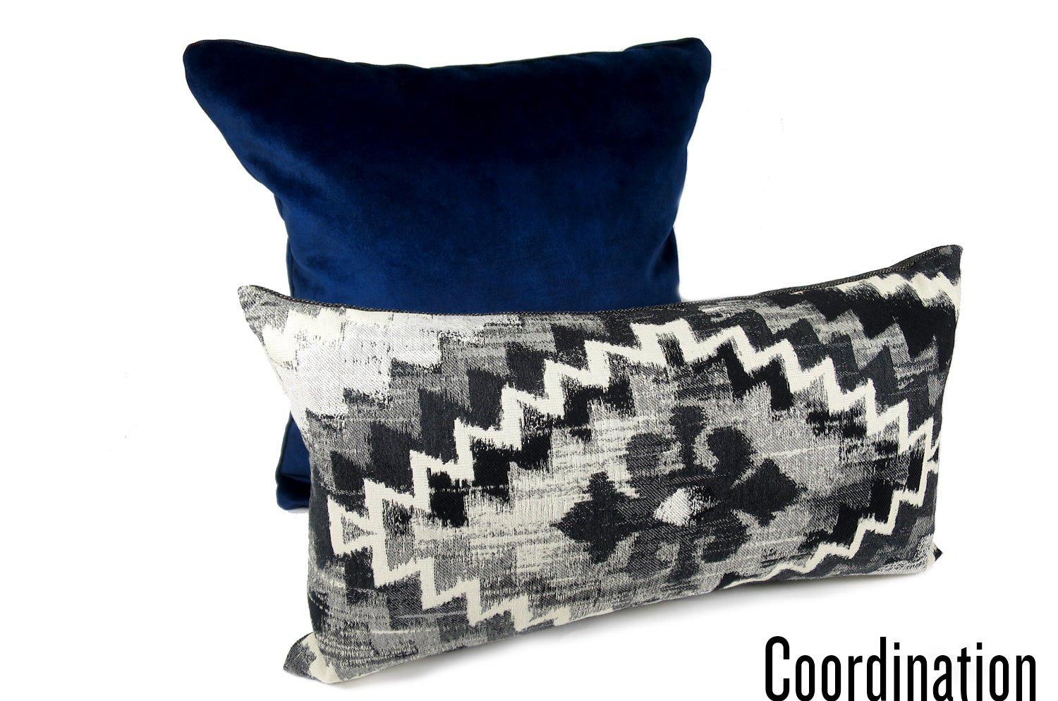 The CASAMANCE カサマンス ニット・ベルベット クッションカバー (ミッドナイトブルー) 50×50cm - HOUSE OF JAPAN Shop