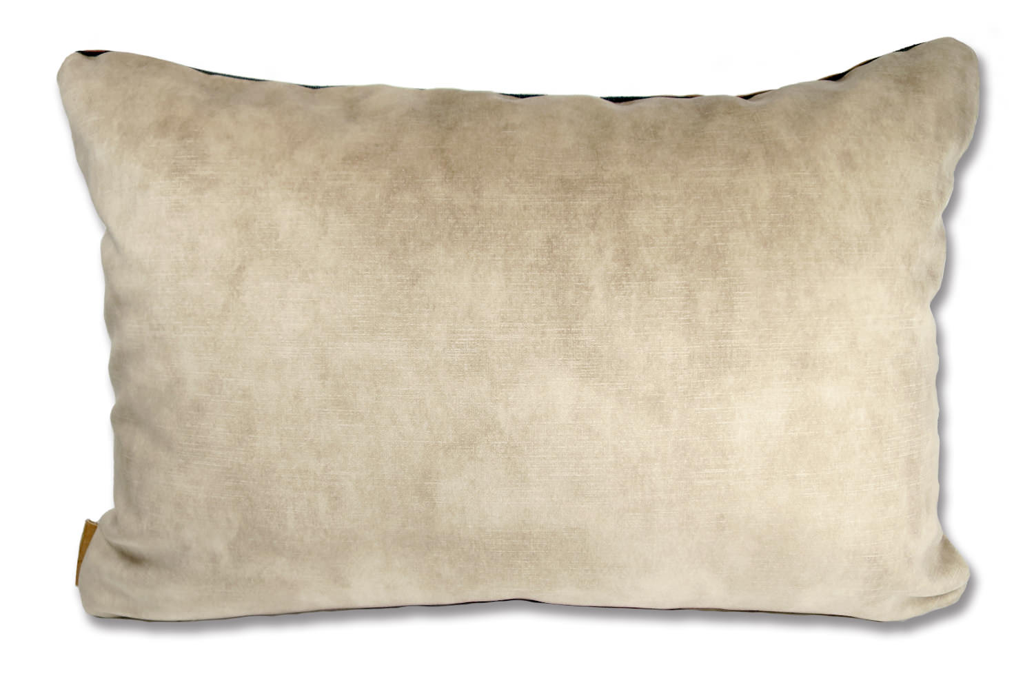 The CASAMANCE カサマンス ニット・ ベルベットクッション (チョコレート&ベージュ) 60×40cm 中材付 - HOUSE OF JAPAN Shop