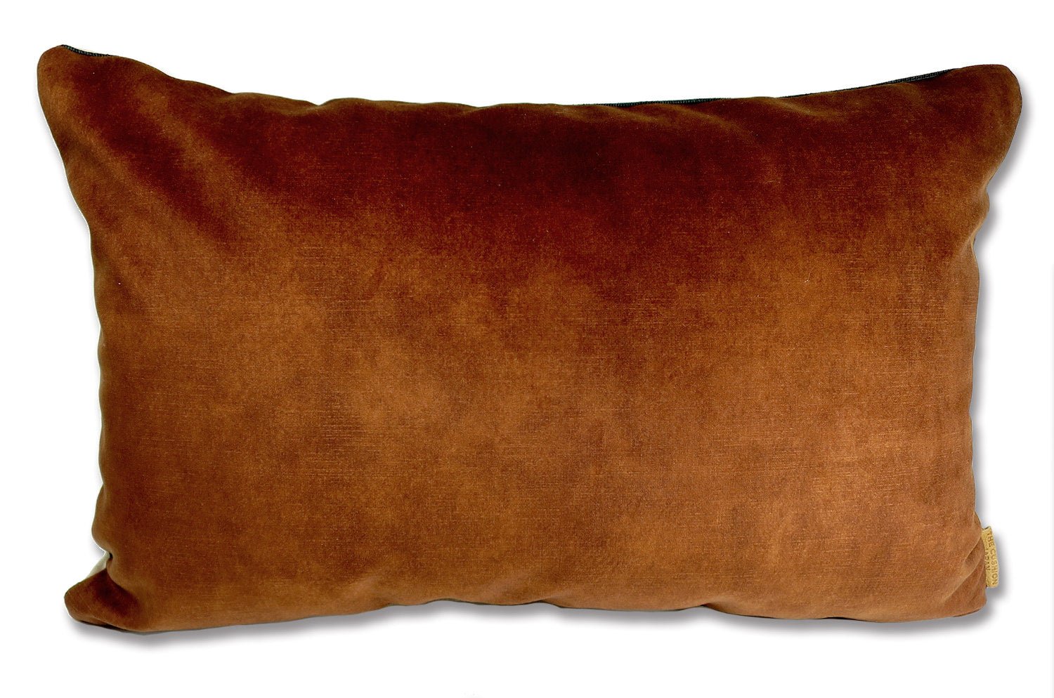 The CASAMANCE カサマンス ニット・ ベルベットクッション (チョコレート&ベージュ) 60×40cm 中材付 - HOUSE OF JAPAN Shop