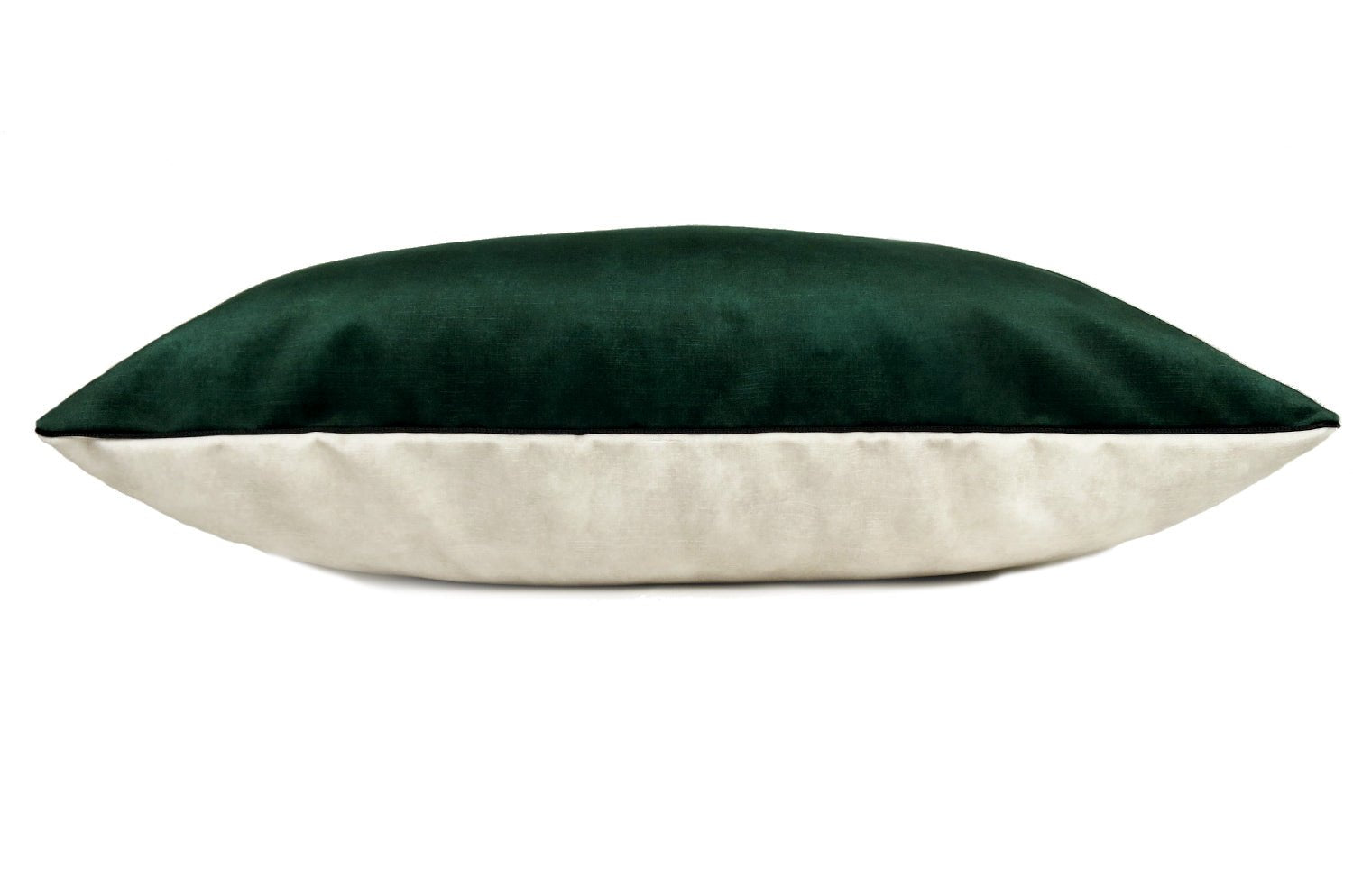 The CASAMANCE カサマンス ニット・ベルベットクッション (ファーグリーン&アイボリー) 60×40cm 中材付 - HOUSE OF JAPAN Shop