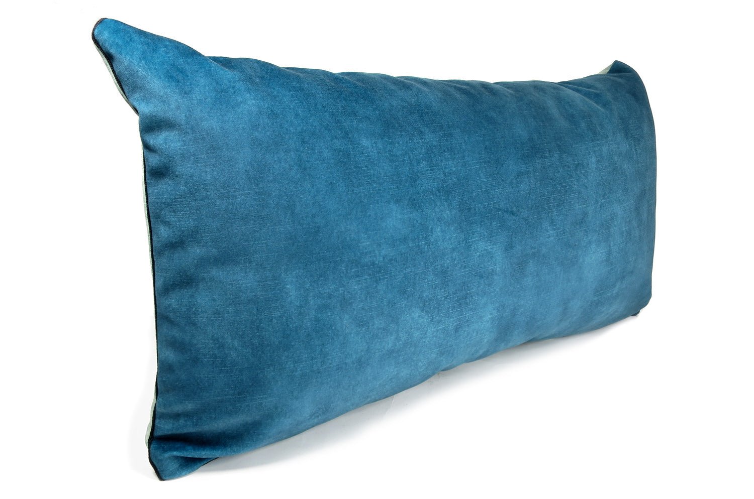 The CASAMANCE カサマンス ニットベルベットクッション BLEU TOPAZE & VERT DE GRIS 66×38cm 中材付 - HOUSE OF JAPAN Shop
