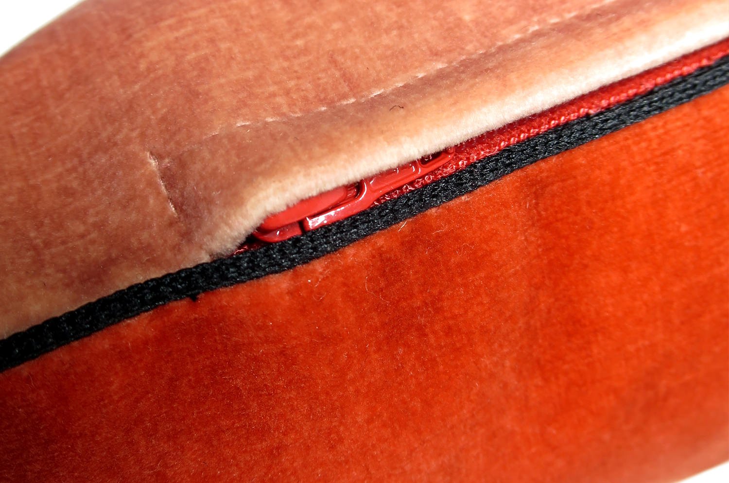 The CASAMANCE カサマンス ニットベルベットクッション ORANGE & ROSE BLUSH 66×38cm 中材付 - HOUSE OF JAPAN Shop