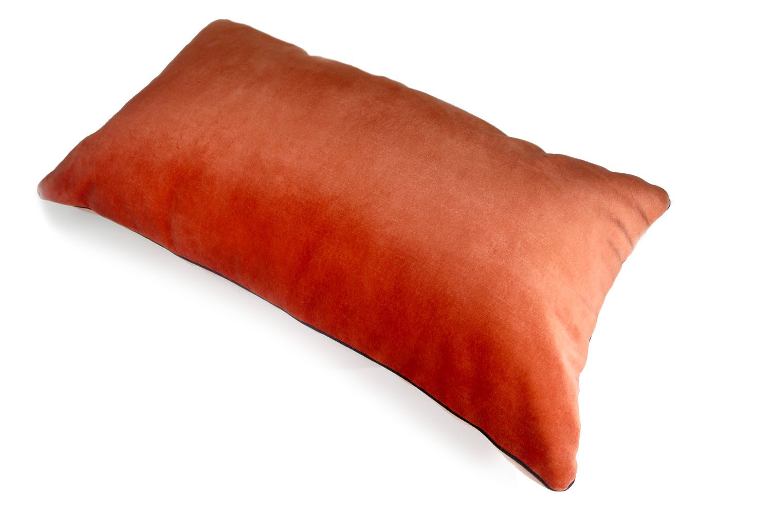 The CASAMANCE カサマンス ニットベルベットクッション ORANGE & ROSE BLUSH 66×38cm 中材付 - HOUSE OF JAPAN Shop