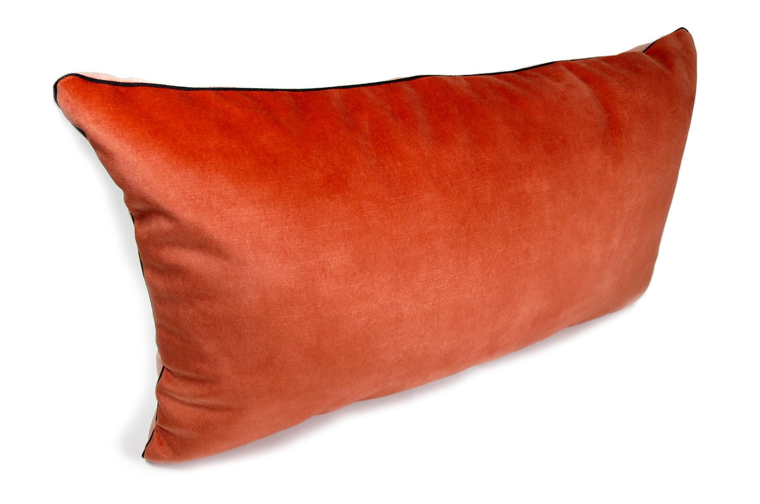 The CASAMANCE カサマンス ニットベルベットクッション ORANGE & ROSE BLUSH 66×38cm 中材付 - HOUSE OF JAPAN Shop
