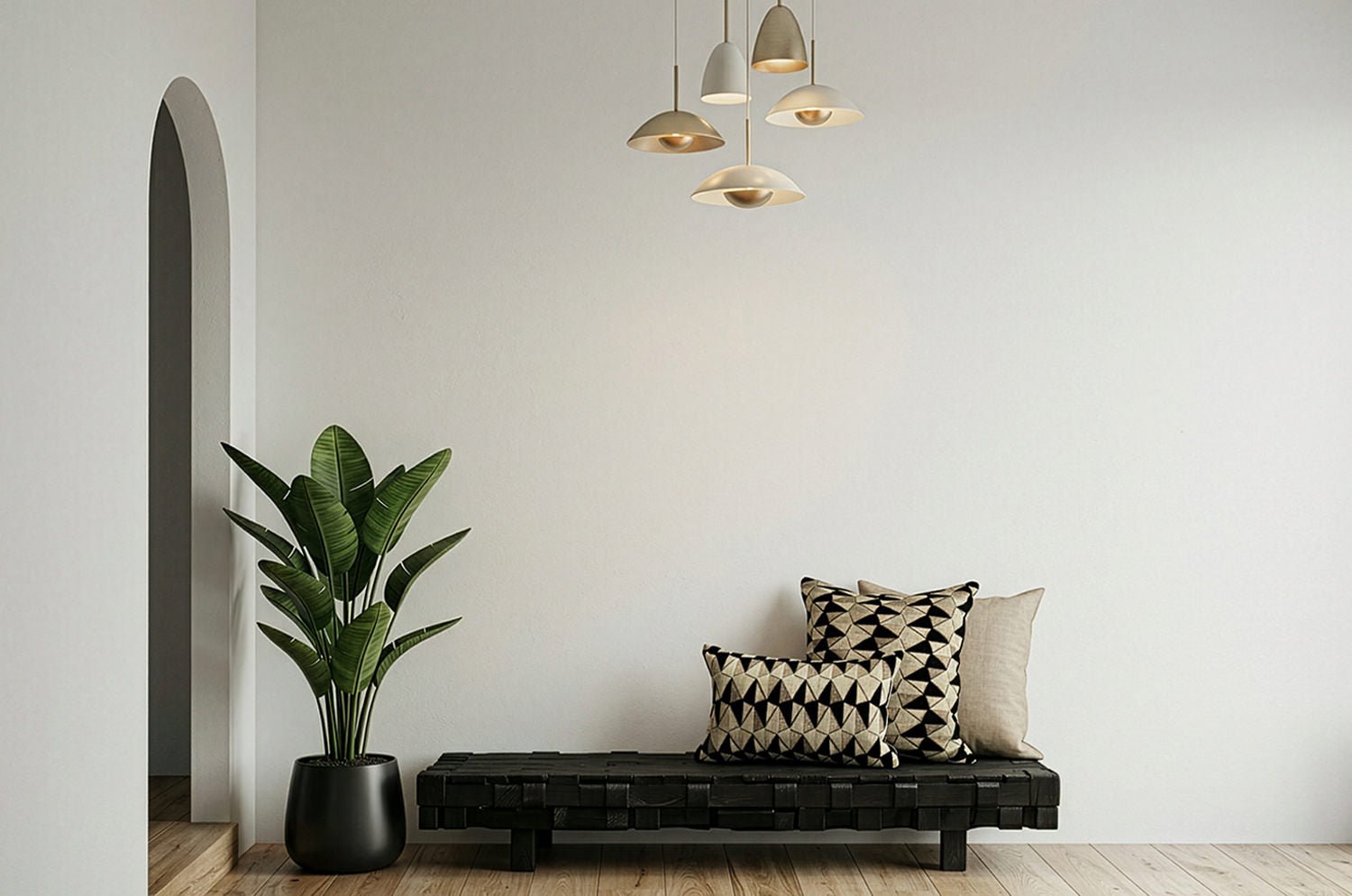 The CHARLOTTE シャルロット フランス製 ジャガードベルベット クッション (Beig/Noir) 50×30cm 中材付 - HOUSE OF JAPAN Shop
