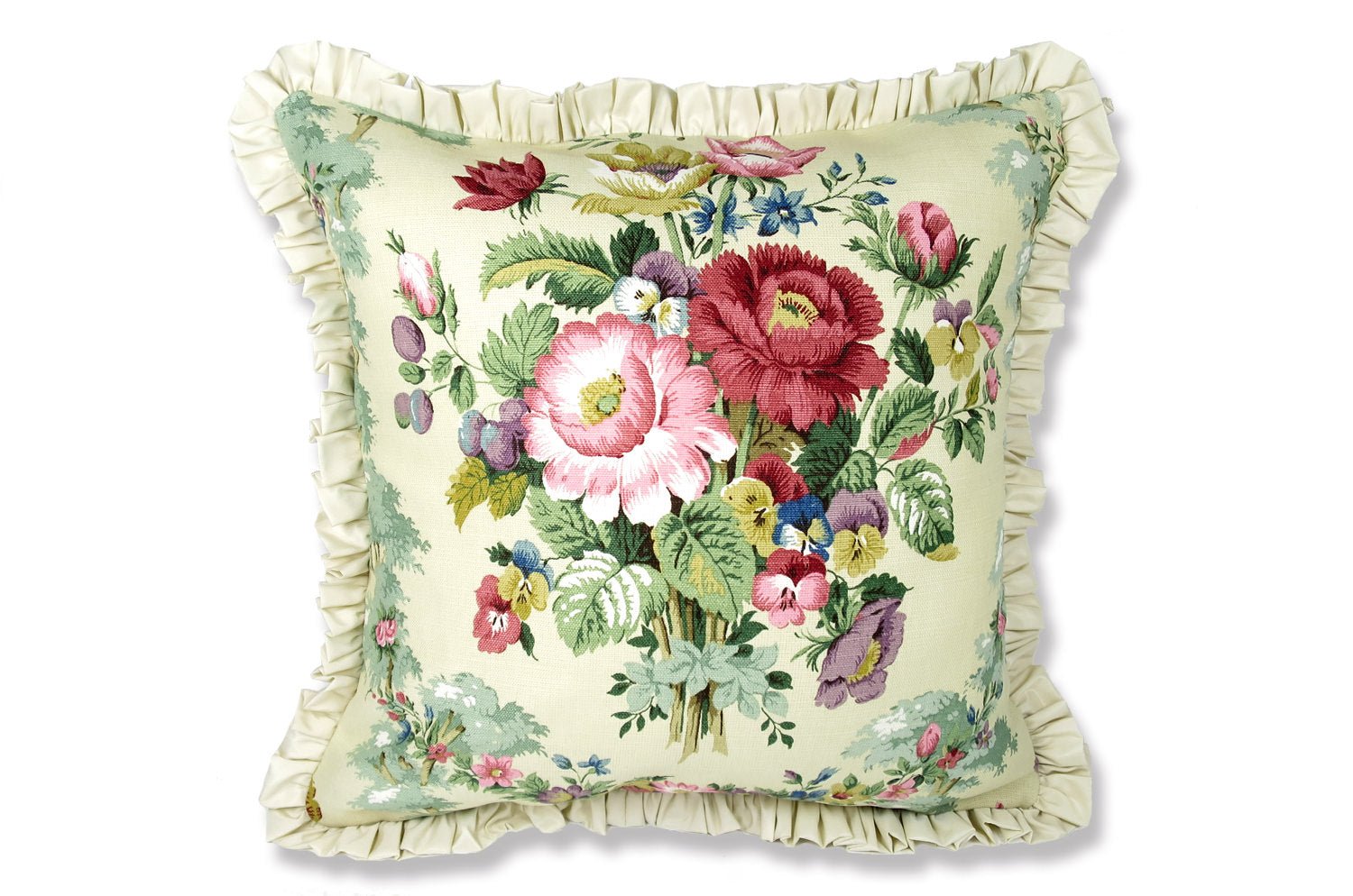 The Chatsworth by Sanderson チャッツワースの庭園 クッションカバー 45×45cm - HOUSE OF JAPAN Shop