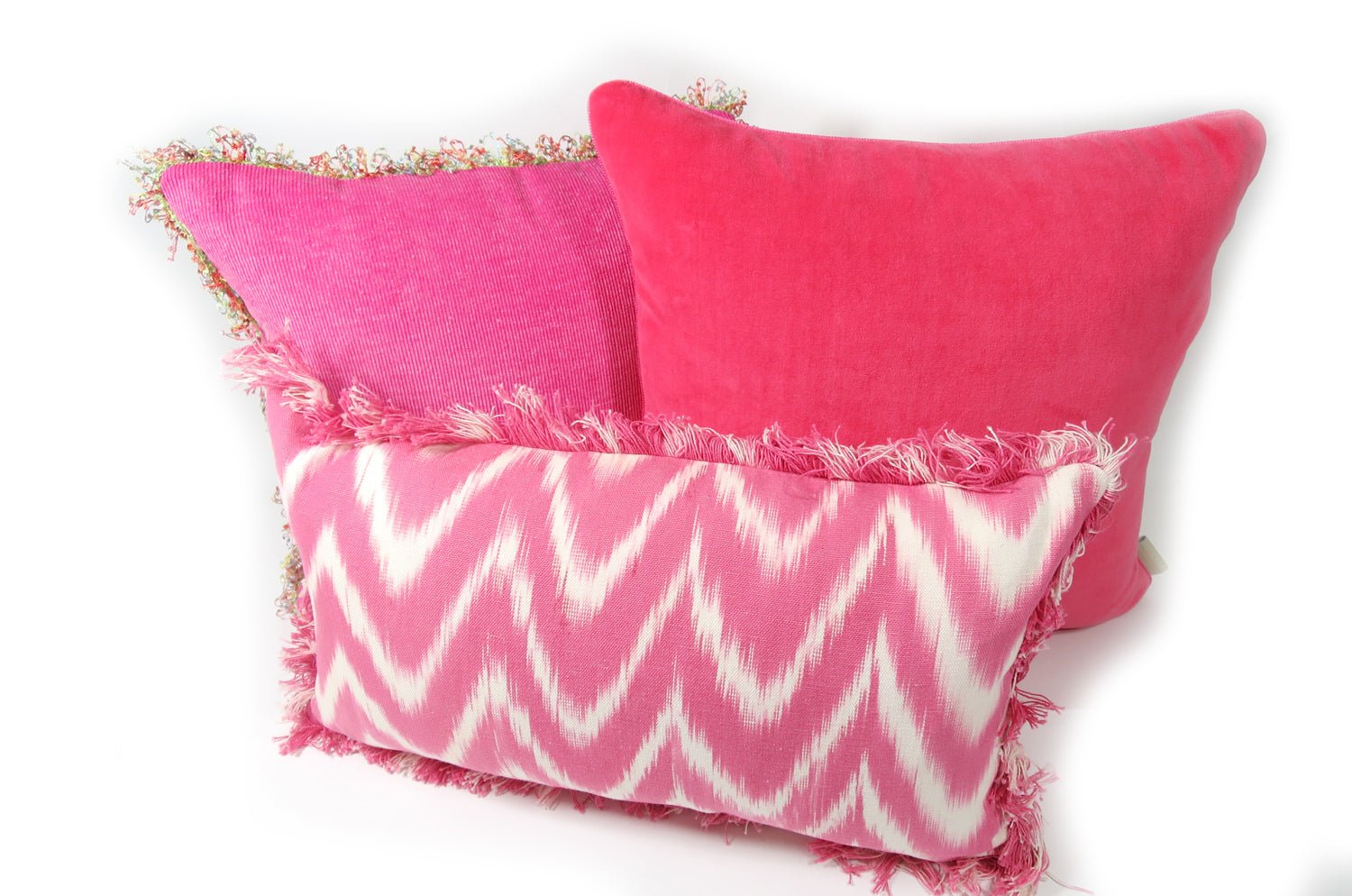 The Cherry Pink Velour コットンベロアクッションカバー チェリーピンク 45×45cm - HOUSE OF JAPAN Shop