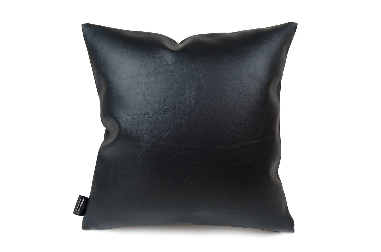 The Chibi Smile チビスマイル キュートゴールドスマイル 『ニコフェイス®』刺繍クッション ブラック 34×34cm 中材付 - HOUSE OF JAPAN Shop