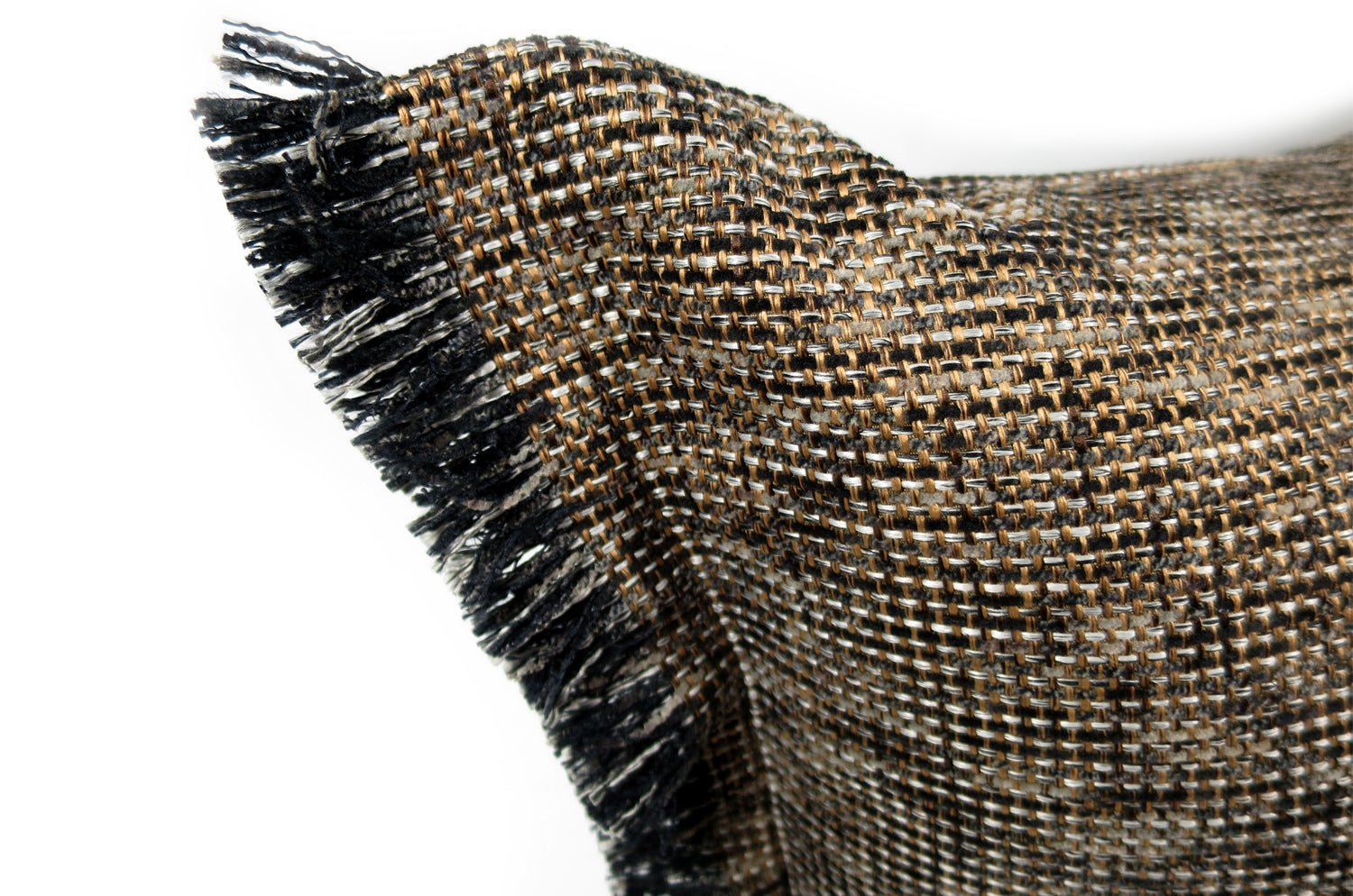 The Chieftain フィスバ ざっくり 横長 フリンジ クッション 60(68)×40cm 中材付 - HOUSE OF JAPAN Shop