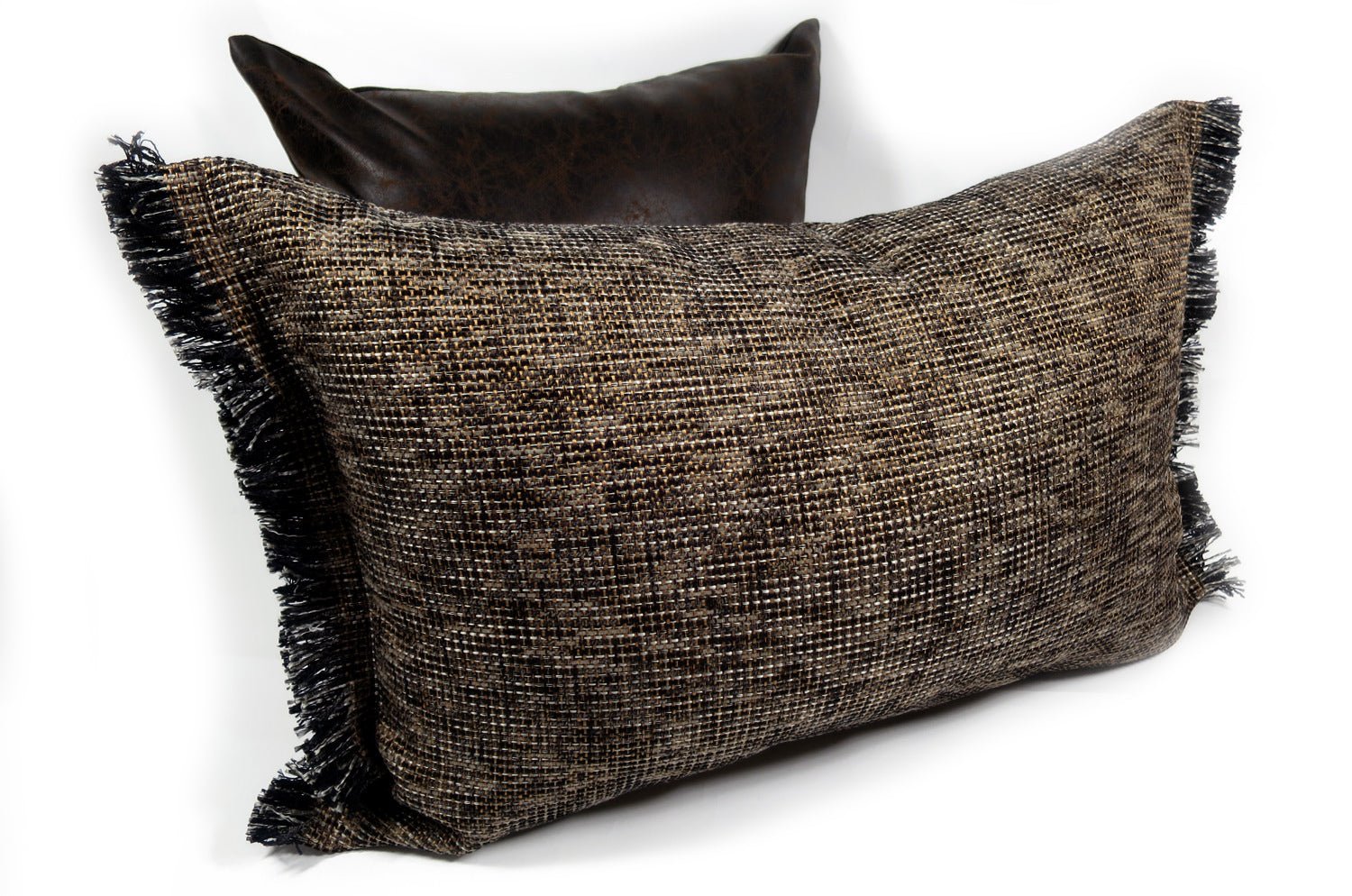The Chieftain フィスバ ざっくり 横長 フリンジ クッション 60(68)×40cm 中材付 - HOUSE OF JAPAN Shop