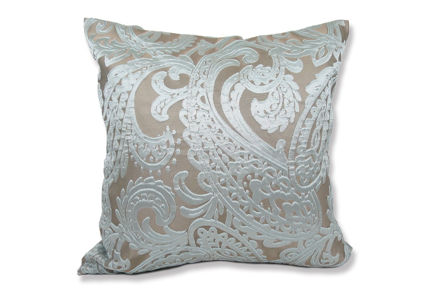 The Classic paisley クラシックペーズリー柄 クッションカバー スカイブルー×カーキ 45×45cm - HOUSE OF JAPAN Shop