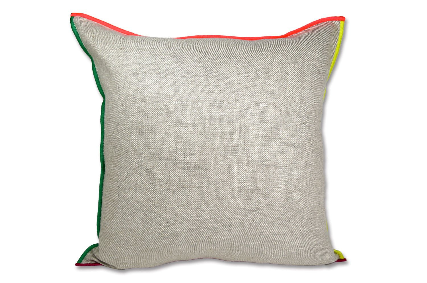 The Color block カラーブロックデザイン リネン クッションカバー (Natural) 45×45cm - HOUSE OF JAPAN Shop