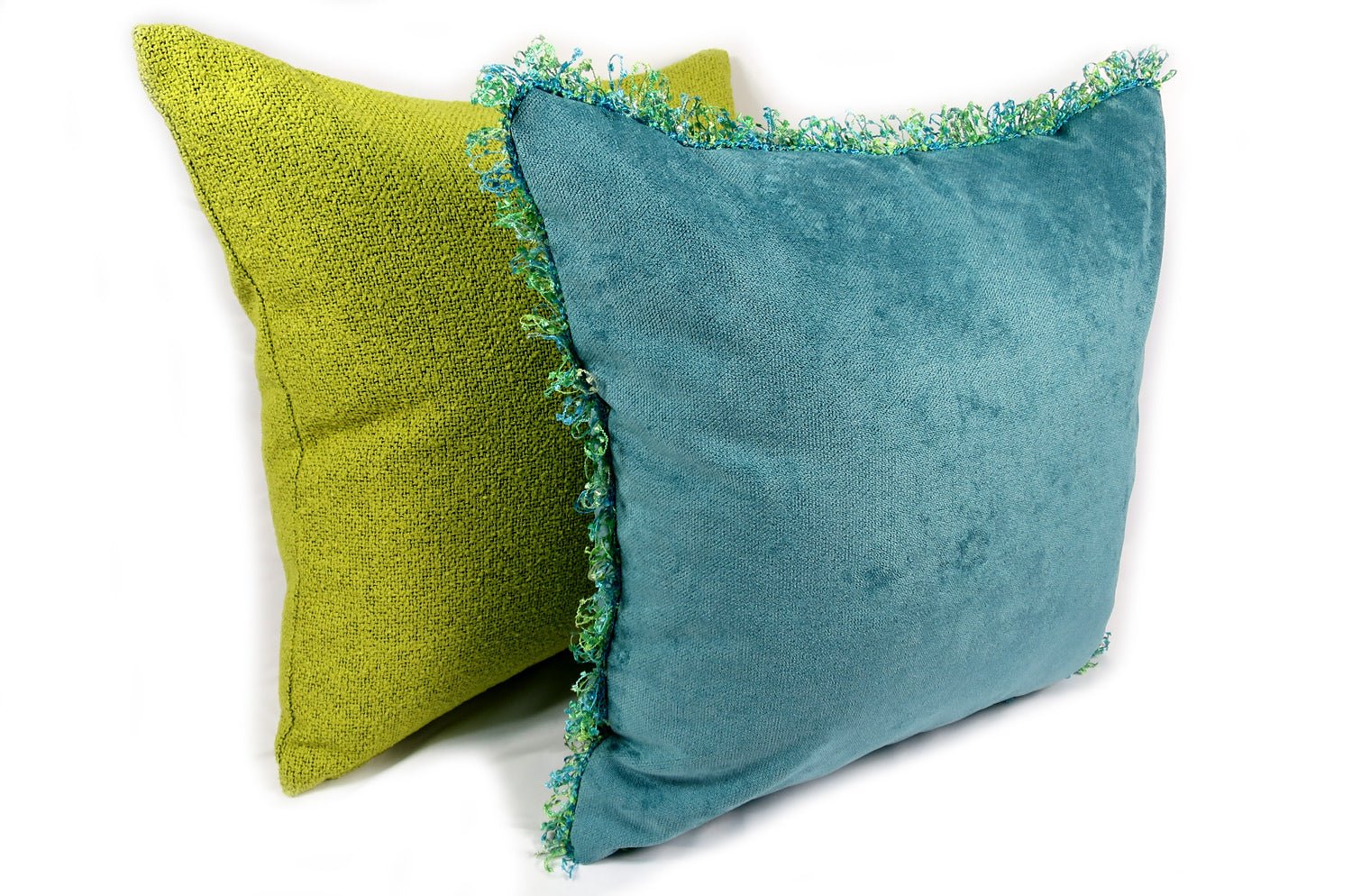 The Colorful fringe 花畑カラフルフリンジクッションカバー ピーコック 45×45cm - HOUSE OF JAPAN Shop