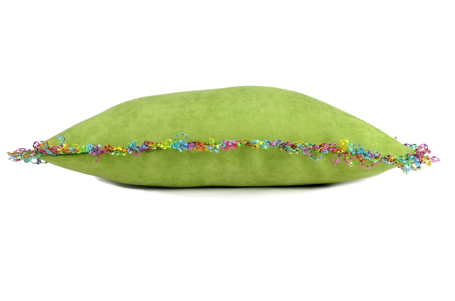 The Colorful Fringe 花畑カラフルフリンジクッション ライムグリーン 50×30cm 中材付 - HOUSE OF JAPAN Shop