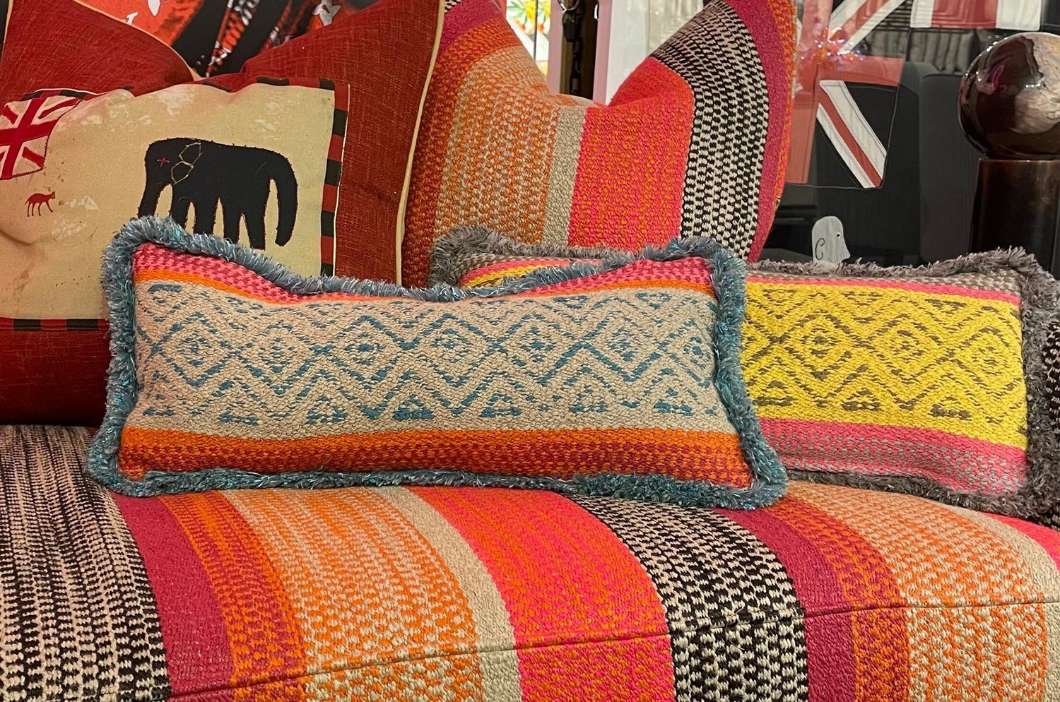 The CONDOR Pampas Teal Cocktail Cuban アンドリューマーチン クッション 58×27cm 中材付 - HOUSE OF JAPAN Shop