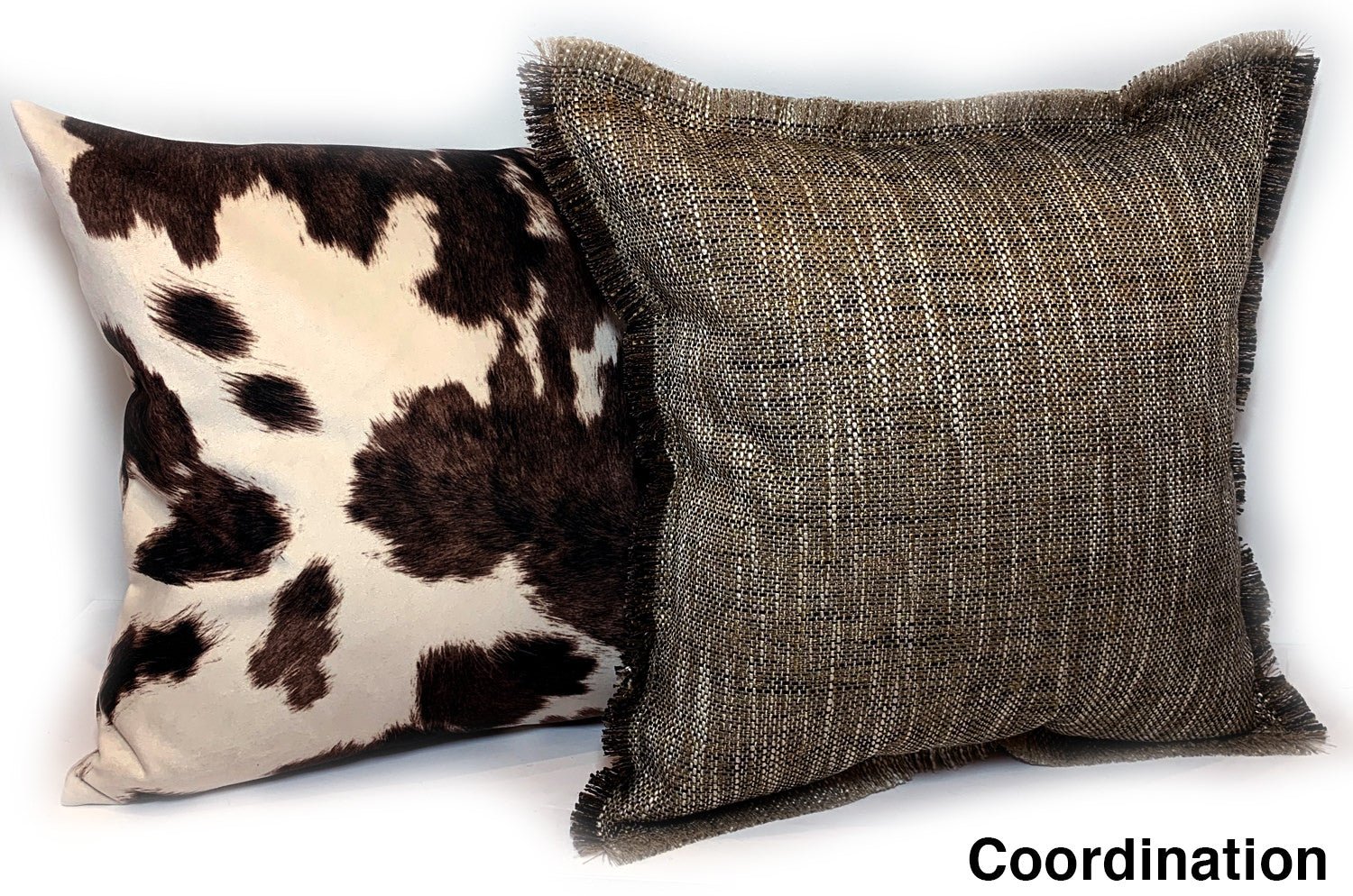 The Cow スペイン製起毛スエードタッチ 牛柄クッションカバー ブラウン 45×45cm - HOUSE OF JAPAN Shop