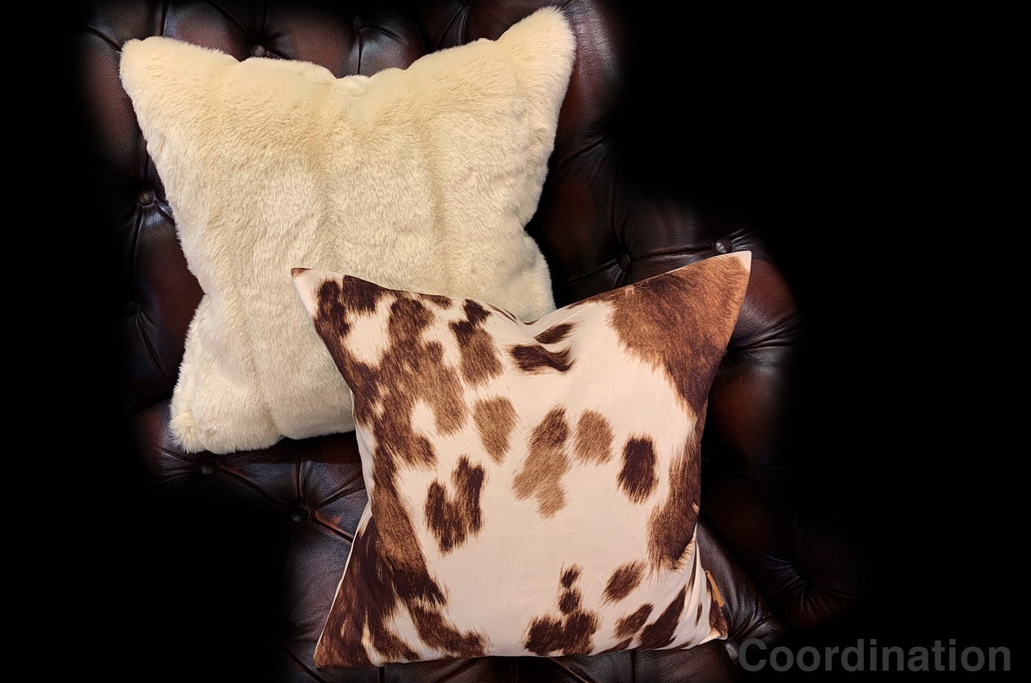 The Cow スペイン製起毛スエードタッチ 牛柄クッションカバー ライトブラウン 45×45cm - HOUSE OF JAPAN Shop