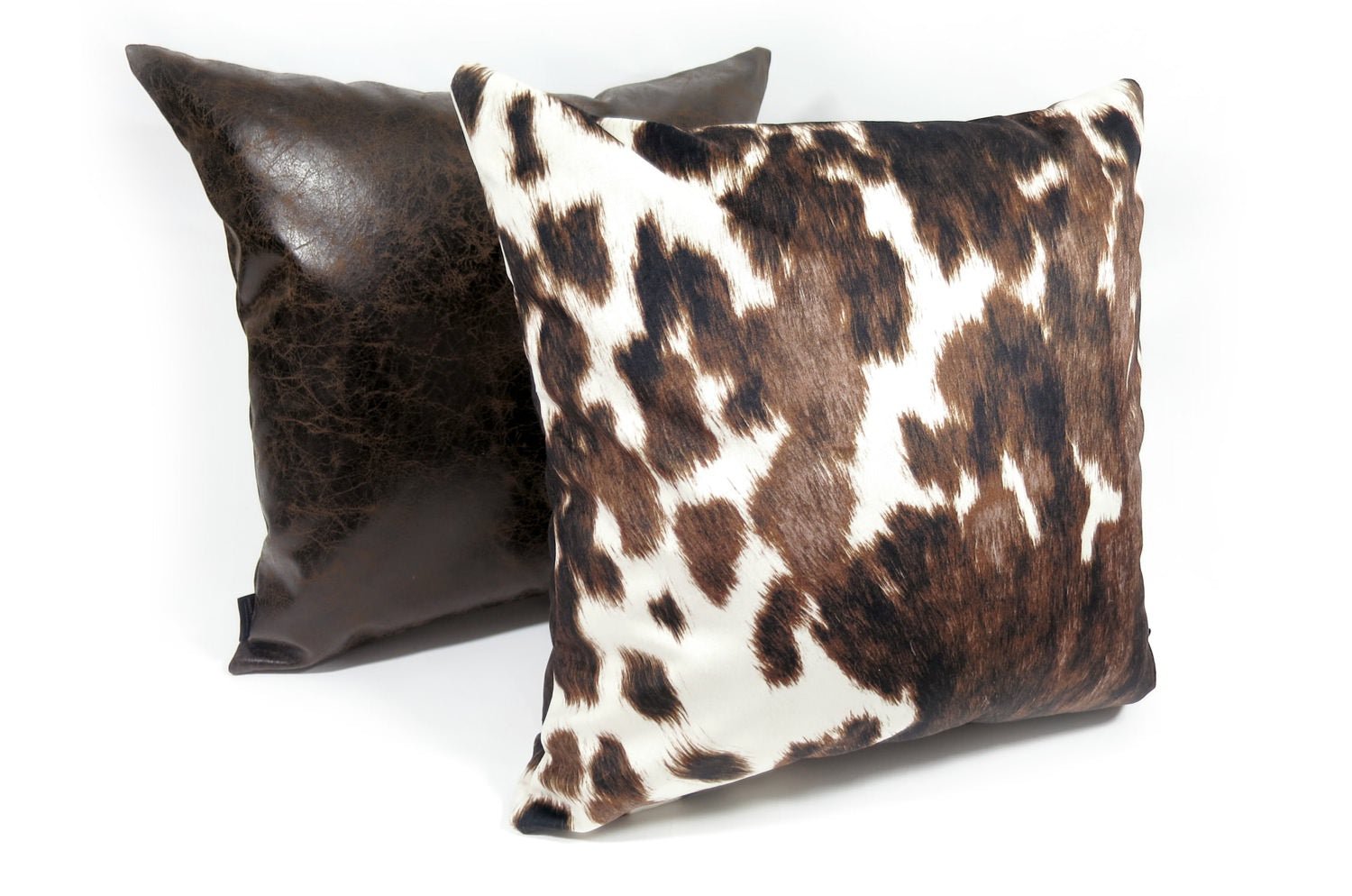 The Cow スペイン製起毛スエードタッチ 牛柄クッションカバー ブラウン 45×45cm - HOUSE OF JAPAN Shop