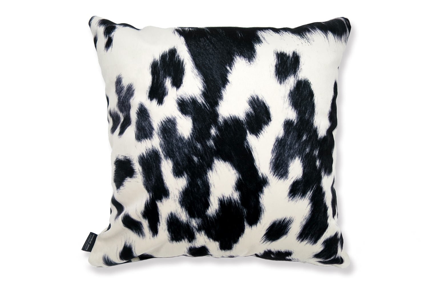The Cow スペイン製起毛スエードタッチ 牛柄クッションカバー ブラック 45×45cm - HOUSE OF JAPAN Shop