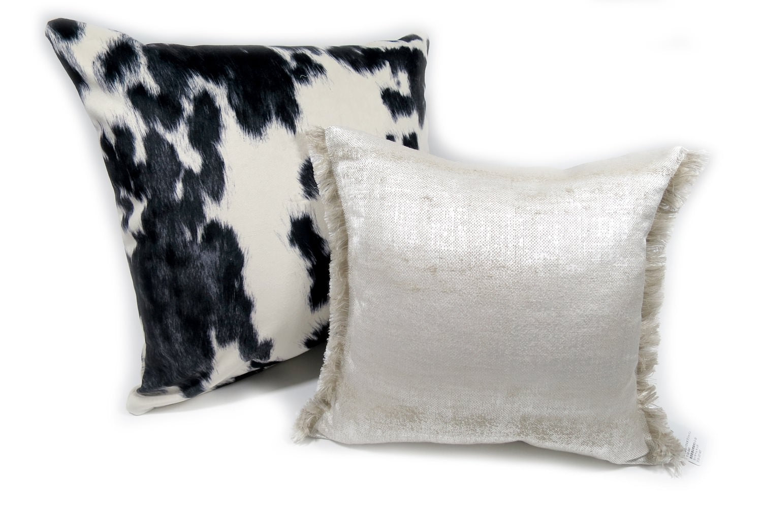 The Cow スペイン製起毛スエードタッチ 牛柄クッションカバー ブラック 45×45cm - HOUSE OF JAPAN Shop