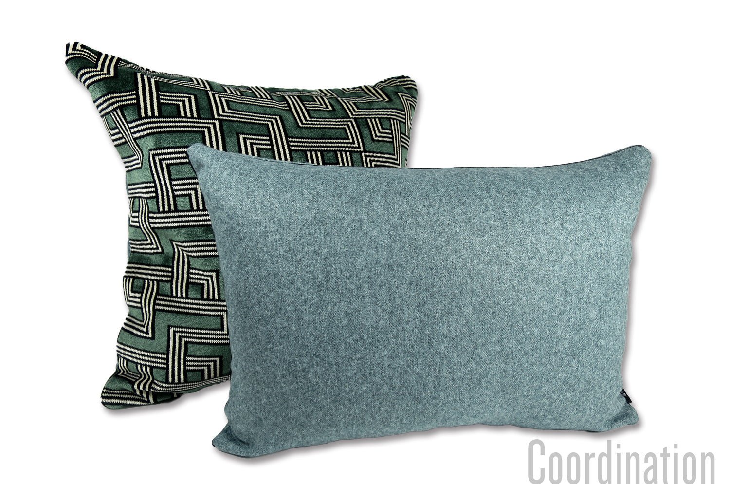 The Croce ソフト起毛タッチ パイピング横長クッション (モスグリーン) 50×35cm 中材付 - HOUSE OF JAPAN Shop