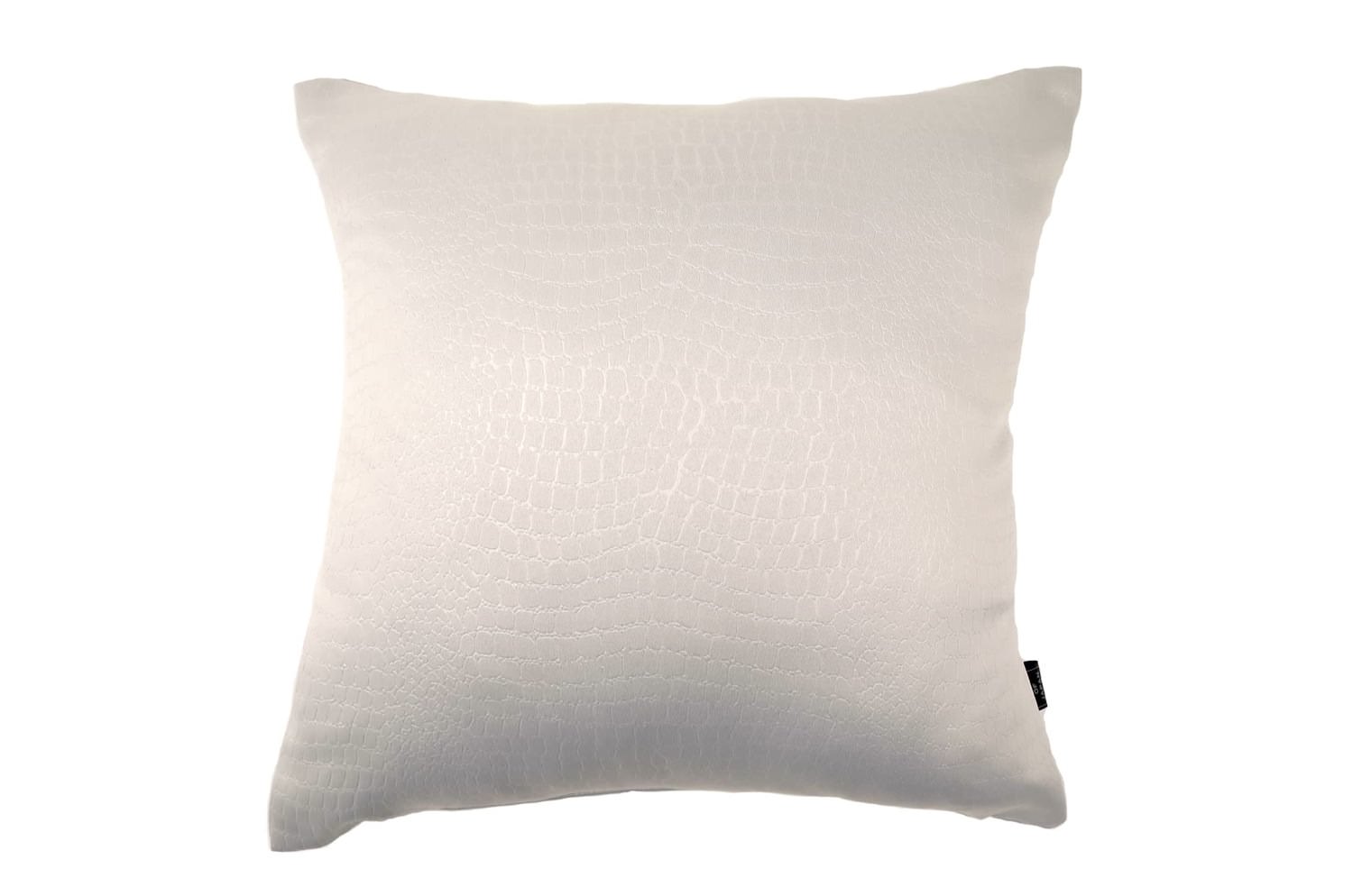 The Crocodile クロコ型押し柄クッションカバー ライトグレー 45×45cm - HOUSE OF JAPAN Shop