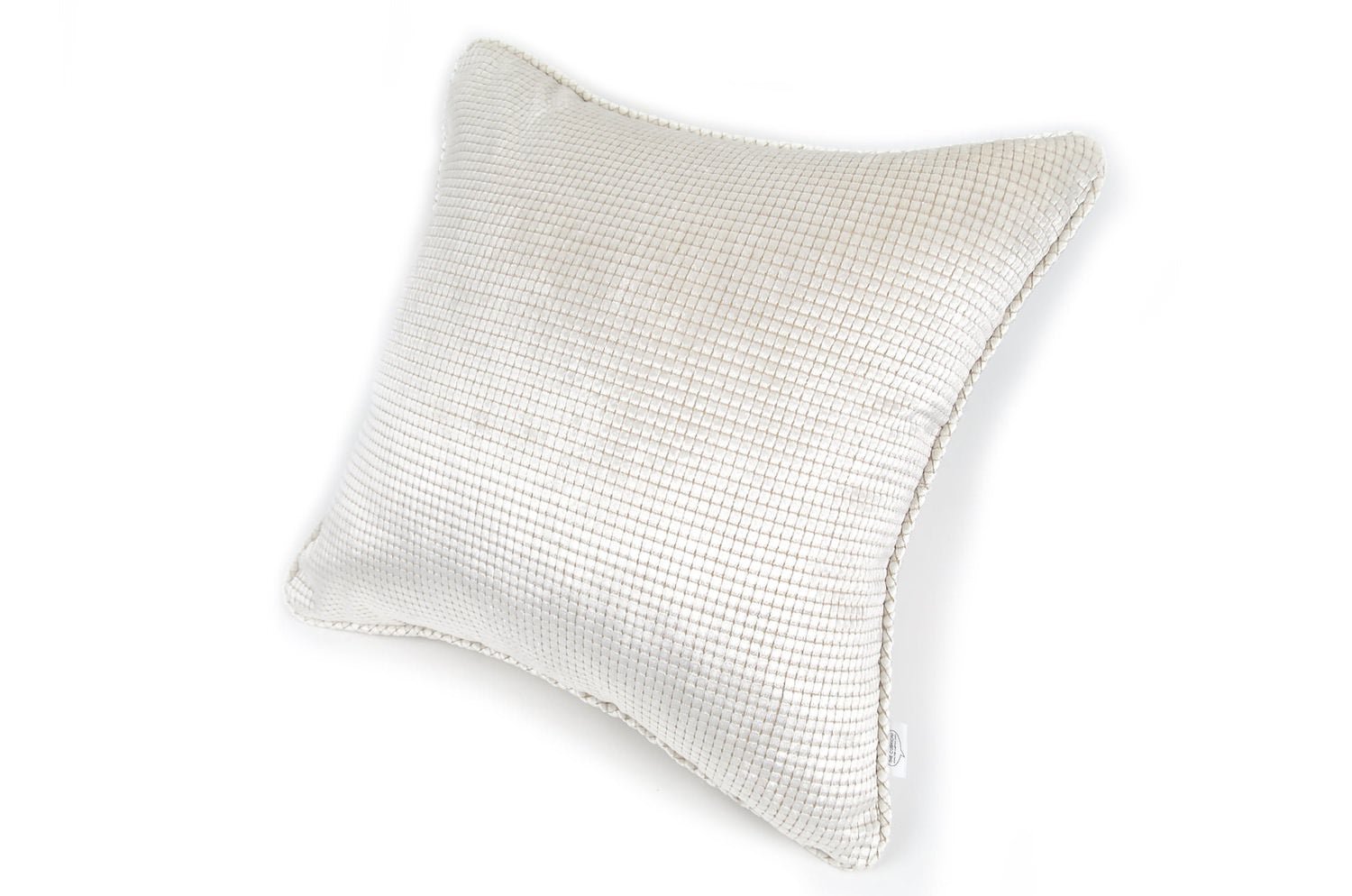 The Cut Velvet シャインカットベルベット パイピング付クッションカバー ホワイト 45×45cm - HOUSE OF JAPAN Shop