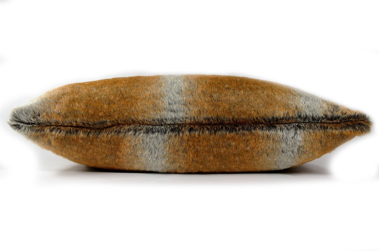 The EcoFur チンチラ オレンジグレー エコファー横長クッション 60×36cm 中材付 - HOUSE OF JAPAN Shop