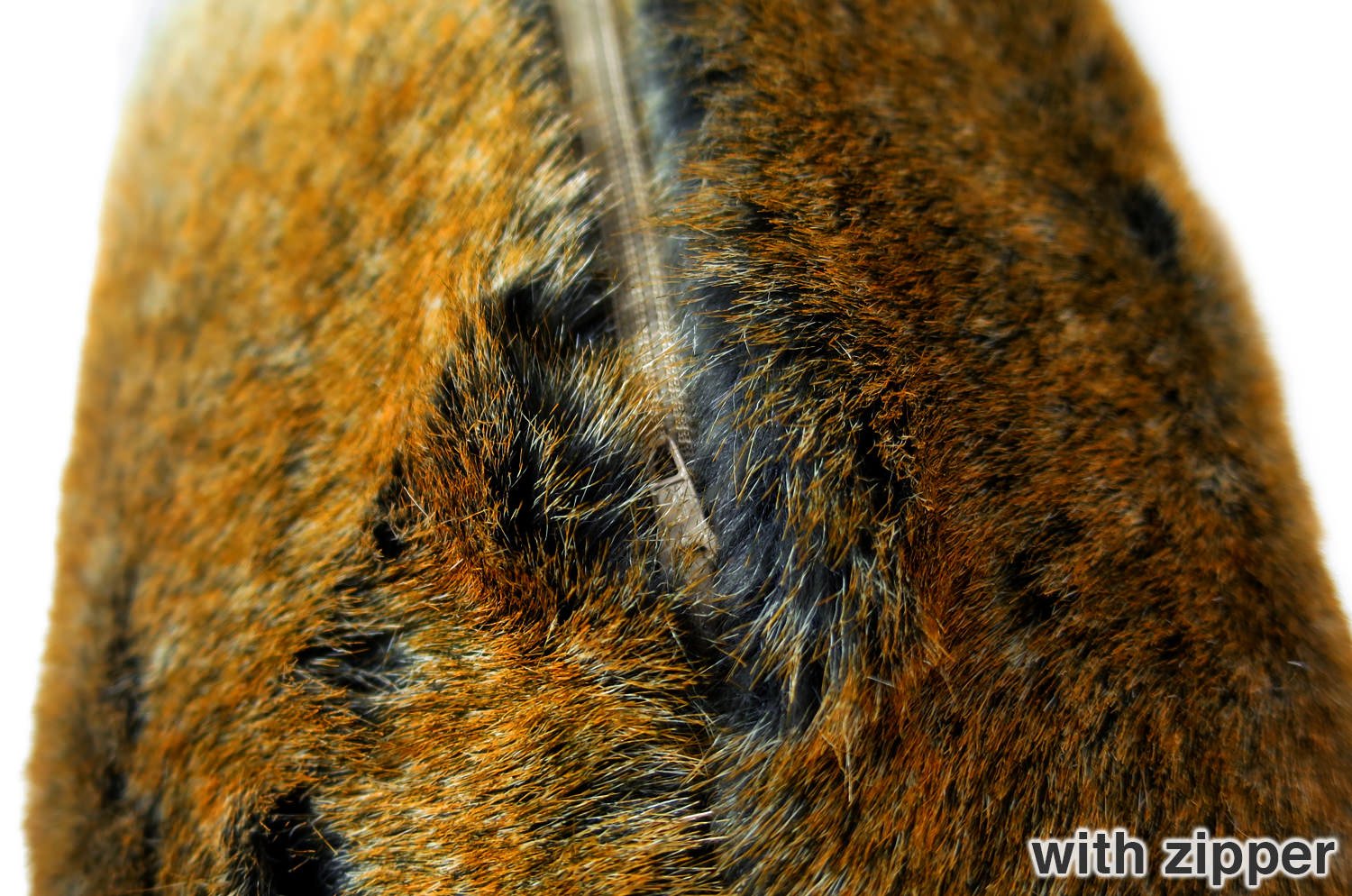 The EcoFur チンチラ オレンジグレー エコファー横長クッション 60×36cm 中材付 - HOUSE OF JAPAN Shop