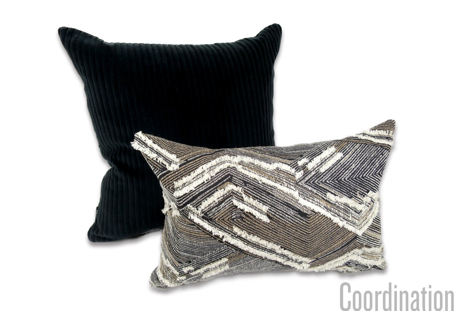 The EDGEMONT CORDUROY BLACK ラルフローレンファブリック コーデュロイクッションカバー (ブラック) 48×48cm - HOUSE OF JAPAN Shop