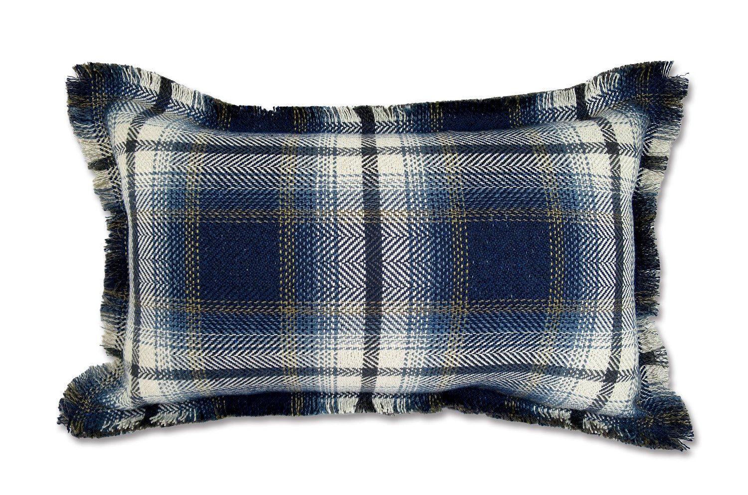 The ElburyCheck ロモ エルバリーチェック フリンジ クッション 50(54)×30(34)cm 中材付 - HOUSE OF JAPAN Shop