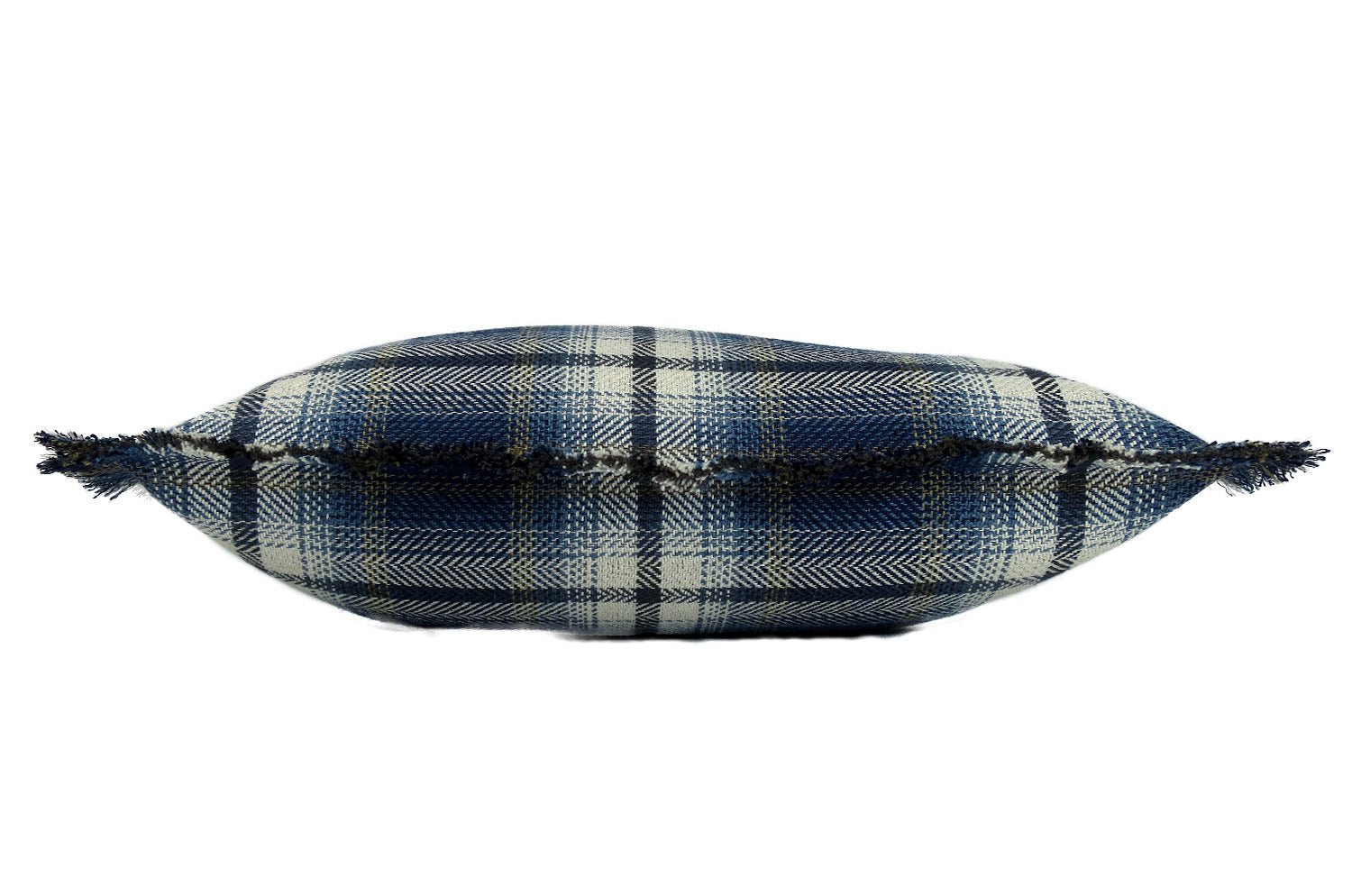 The ElburyCheck ロモ エルバリーチェック フリンジ クッション 50(54)×30(34)cm 中材付 - HOUSE OF JAPAN Shop