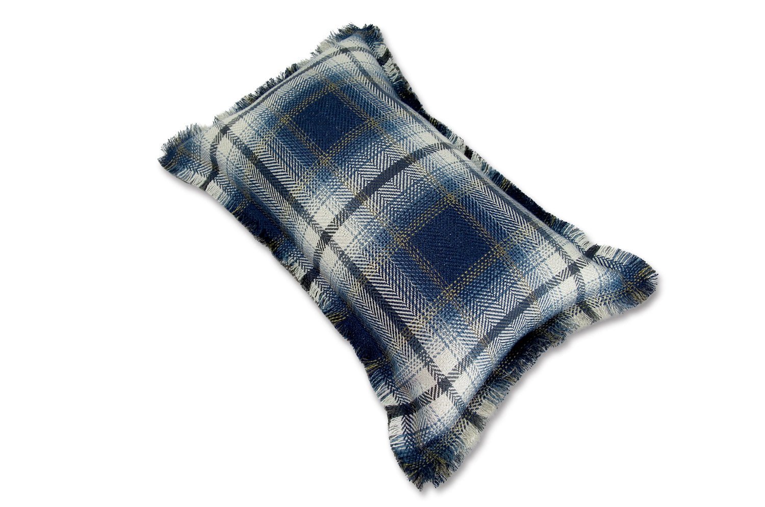The ElburyCheck ロモ エルバリーチェック フリンジ クッション 50(54)×30(34)cm 中材付 - HOUSE OF JAPAN Shop