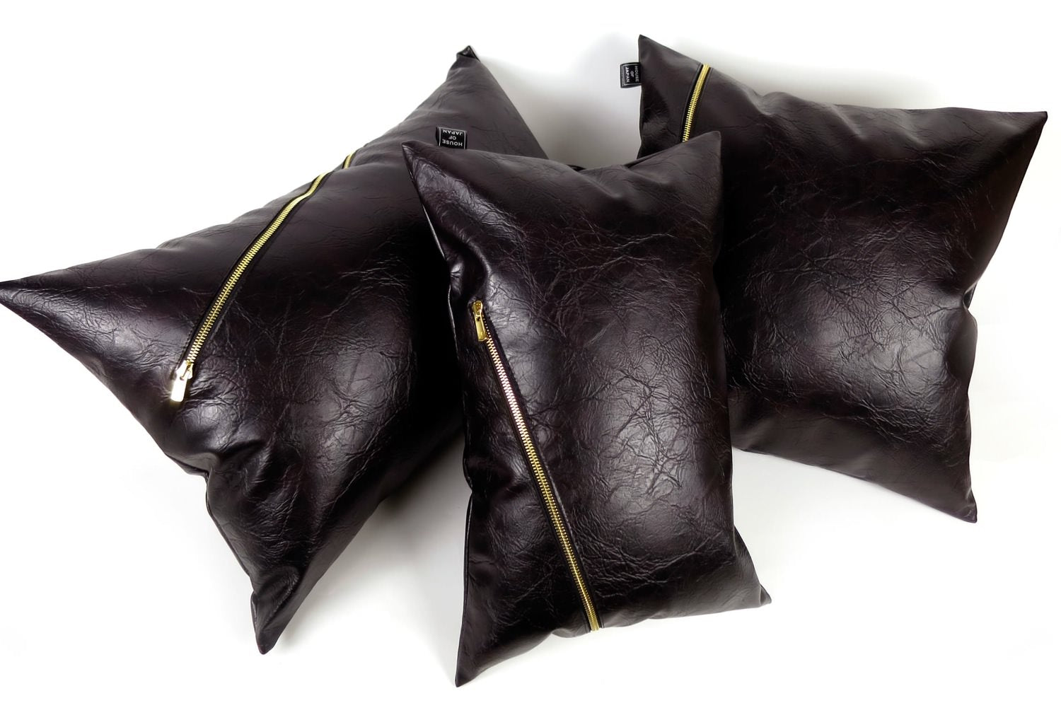 The Excella エクセラジップダークブラウンクッション 45×30cm 中材付 - HOUSE OF JAPAN Shop