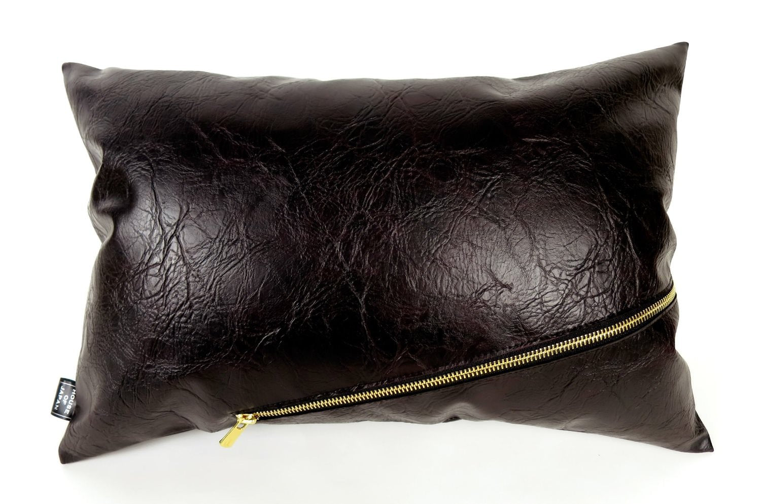 The Excella エクセラジップダークブラウンクッション 45×30cm 中材付 - HOUSE OF JAPAN Shop