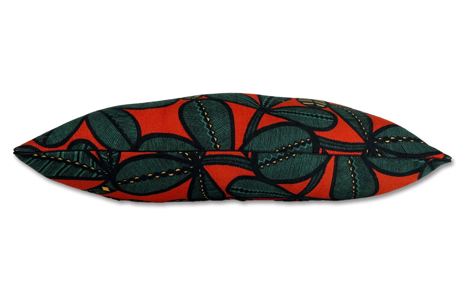 The FAO ファオ フレンチリネンキャンバス フォレストプリント クッション (ブラック&レッド) 50×30cm 中材付 - HOUSE OF JAPAN Shop