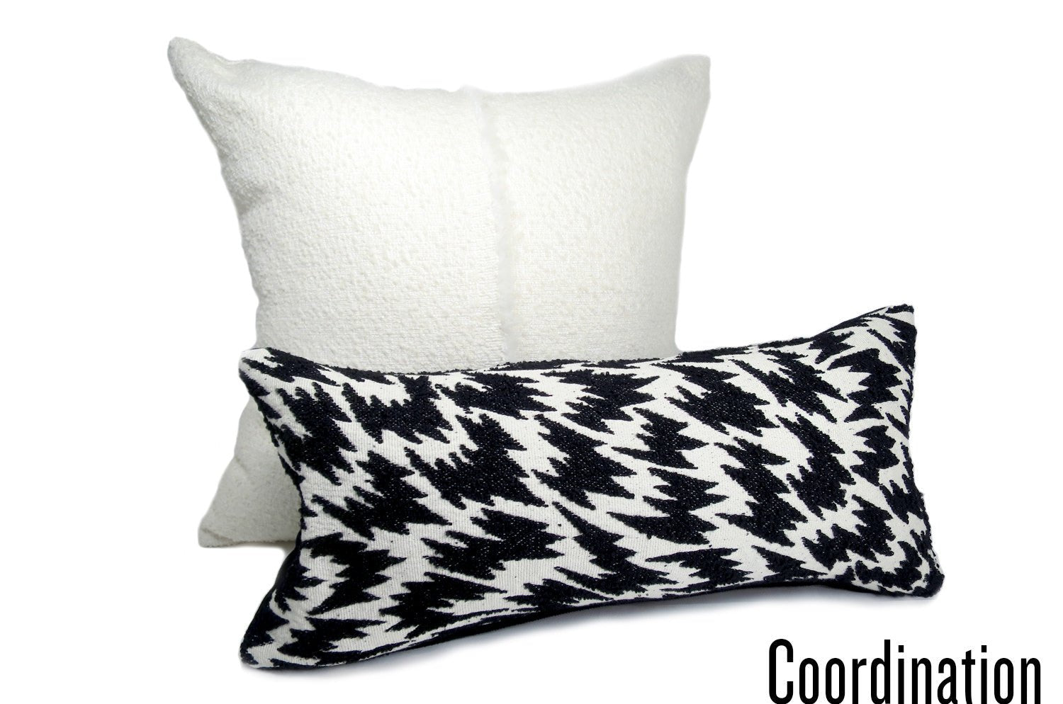 The Flash Monochrome by Kirkby Design x ELEY KISHIMOTO(イーリー キシモト)fabric 横長クッション 50×23cm 中材付 - HOUSE OF JAPAN Shop