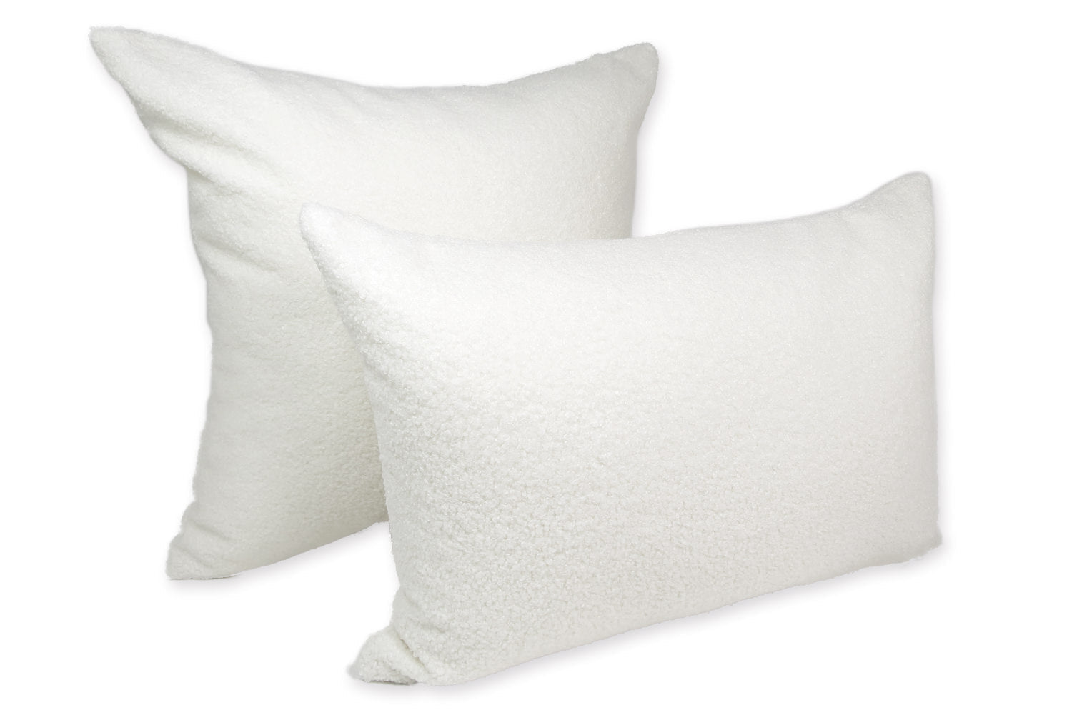 The Fluffy Boucle フラッフィーブークレ クッション (ホワイト) 50×35cm 中材付 - HOUSE OF JAPAN Shop