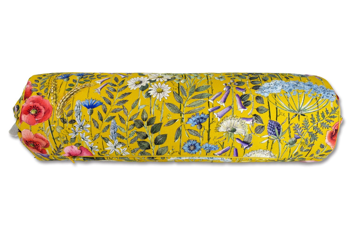 The FOND JAUNE 黄色の背景 フランス製コットン ボルスター クッション 50×16Φ 中材付 - HOUSE OF JAPAN Shop