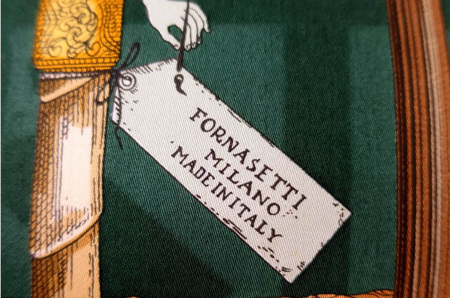 The Fornasetti ピエロフォルナセッティヴィンテージファブリッククッション I BASTONIグリーンデザイン 58×38cm 中材付 - HOUSE OF JAPAN Shop