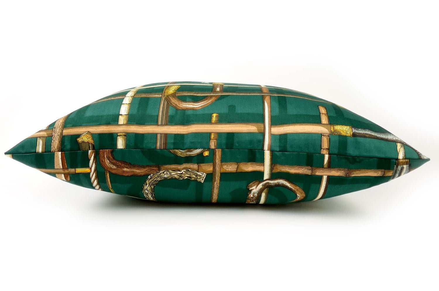 The Fornasetti ピエロフォルナセッティヴィンテージファブリッククッション I BASTONIグリーンデザイン 58×38cm 中材付 - HOUSE OF JAPAN Shop